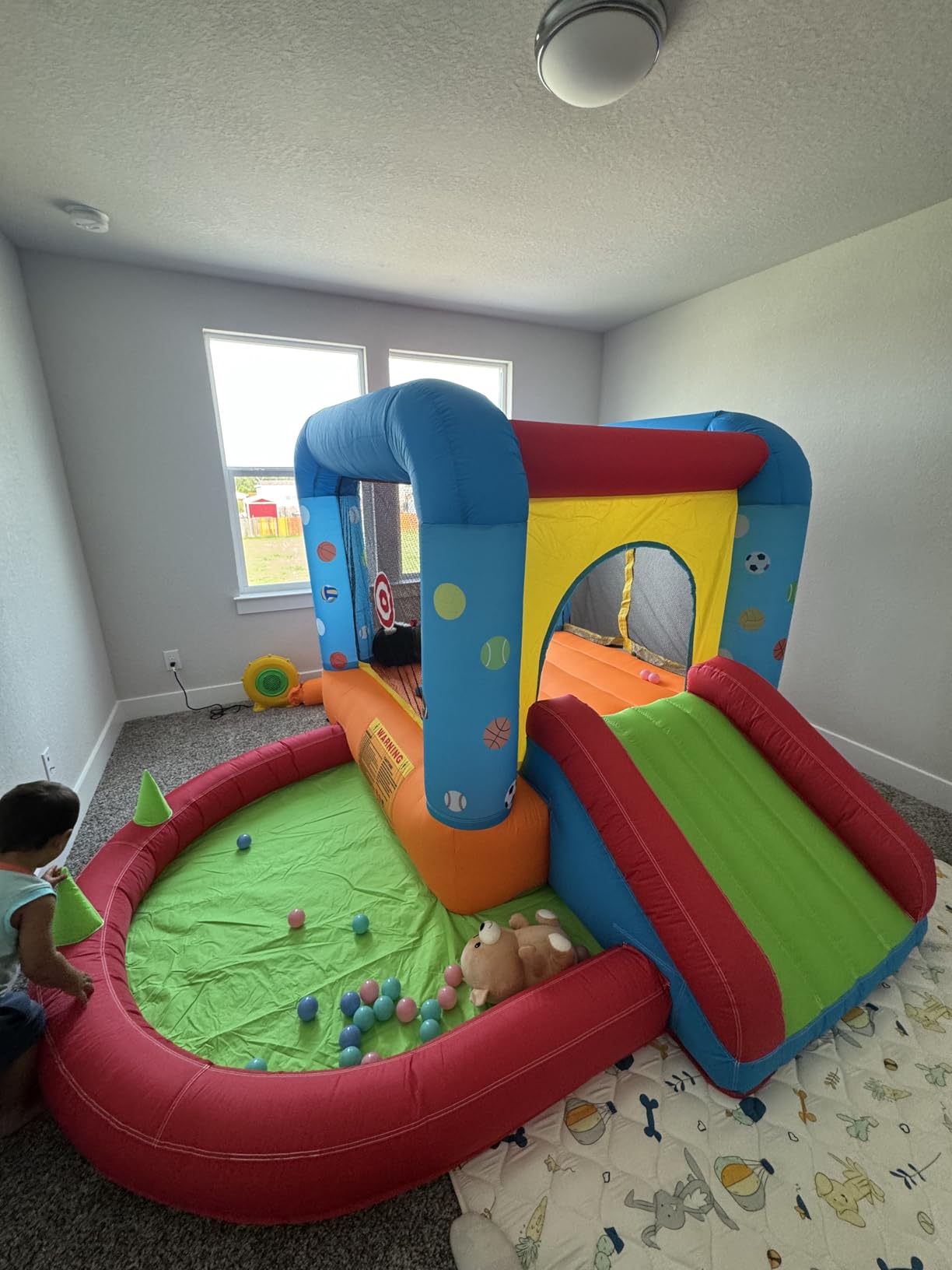 Step4Fun Inflatable Bounce House, Kids Castle Slide Bouncer for Children Jumping Outdoor and Indoor Party, Baby Backyard Water Jumper Toy with Blower, Ball Pit Pool, Ideal Gifts（112 x 98 x 65”） | Ball Pit Pool,Wet & Dry Play,Indoor & Outdoor Fun,Backyard Bounce House,Full Accessories,Easy & Fast Inflatable customer photo 2