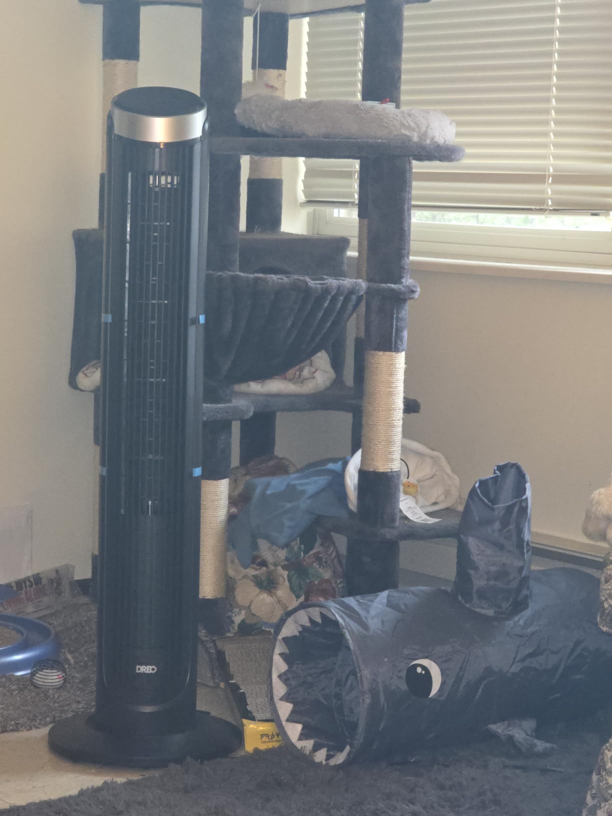 DREO Tower Fan for Bedroom, 90° Oscillating Fans that Blow Cold Air, 5 Speeds, 4 Modes with 26ft/s Velocity, 12H & 28dB Quiet Timer, Remote, Touch, 40