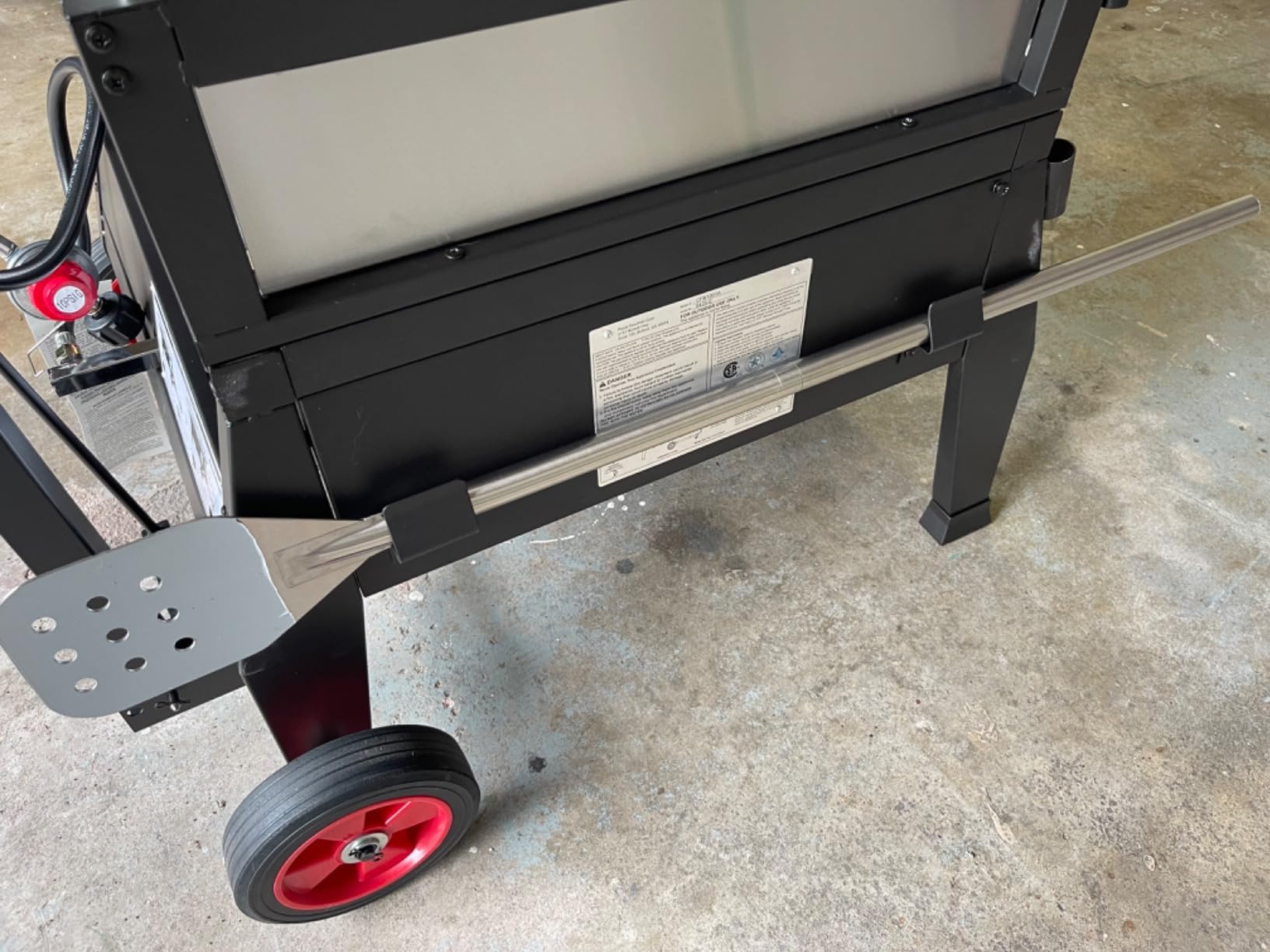 Creole Feast CFB1001A 90 QT Crawfish Boiler Black | Single Sack Propane Gas Cooker with Folding Cylinder Mounting Bracket and Stirring Paddle for Seafood & Crawfish Season customer photo 1