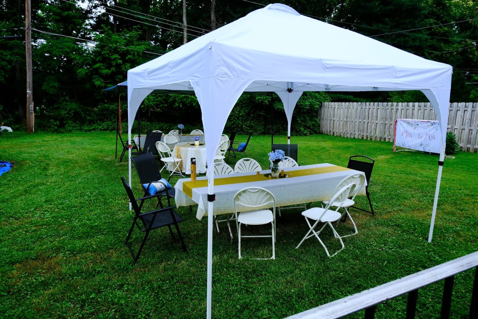 Yaheetech 10x10 Pop Up Canopy Tent, Easy Set-Up Commercial Gazebo, White | Portable instant canopy with wheeled carry bag and 4 sandbags for patio, party, and outdoor activities, UV protection customer photo 1