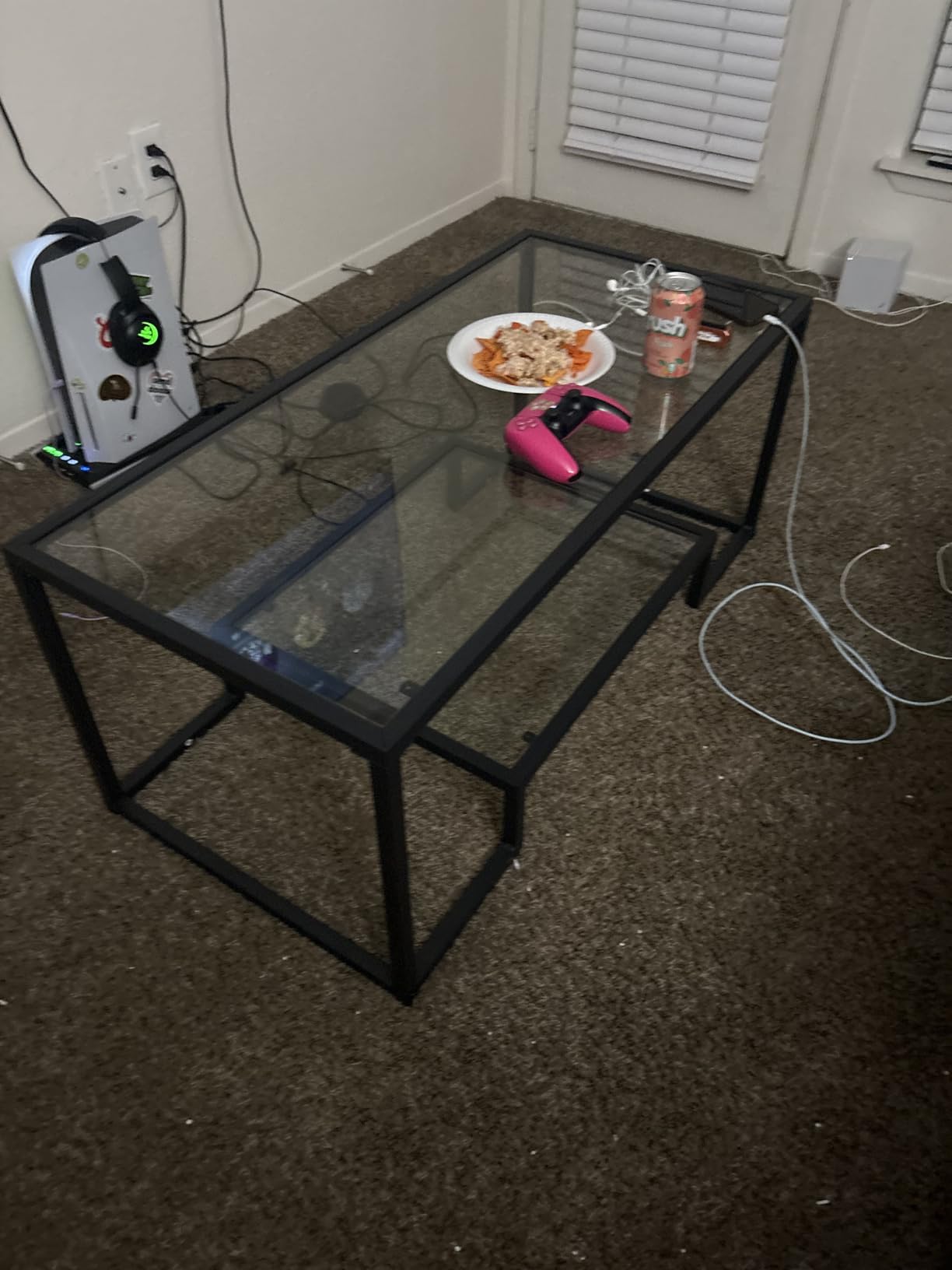 Yaheetech Glass Coffee Table for Living Room, 42