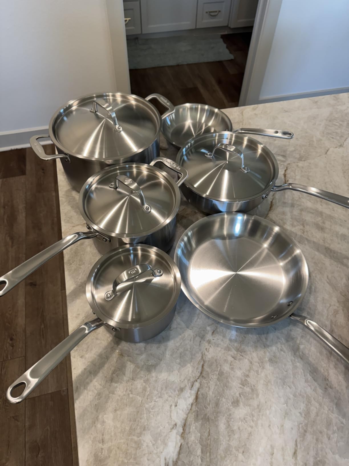 Made In Cookware - 10 Piece Stainless Steel Pot and Pan Set - 5 Ply Clad - Crafted in Italy - Professional Cookware customer photo 1