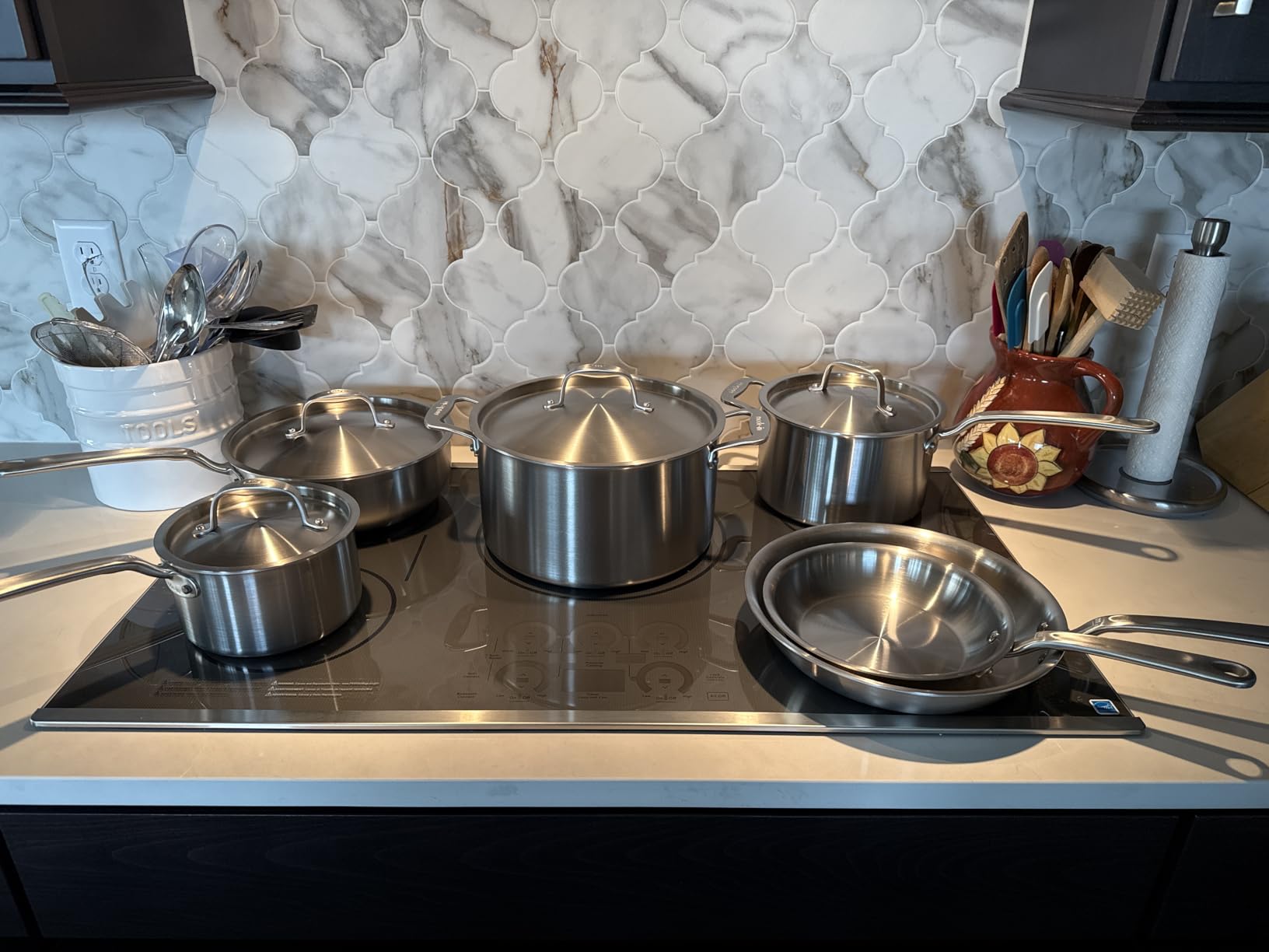Made In Cookware - 10 Piece Stainless Steel Pot and Pan Set - 5 Ply Clad - Crafted in Italy - Professional Cookware customer photo 2