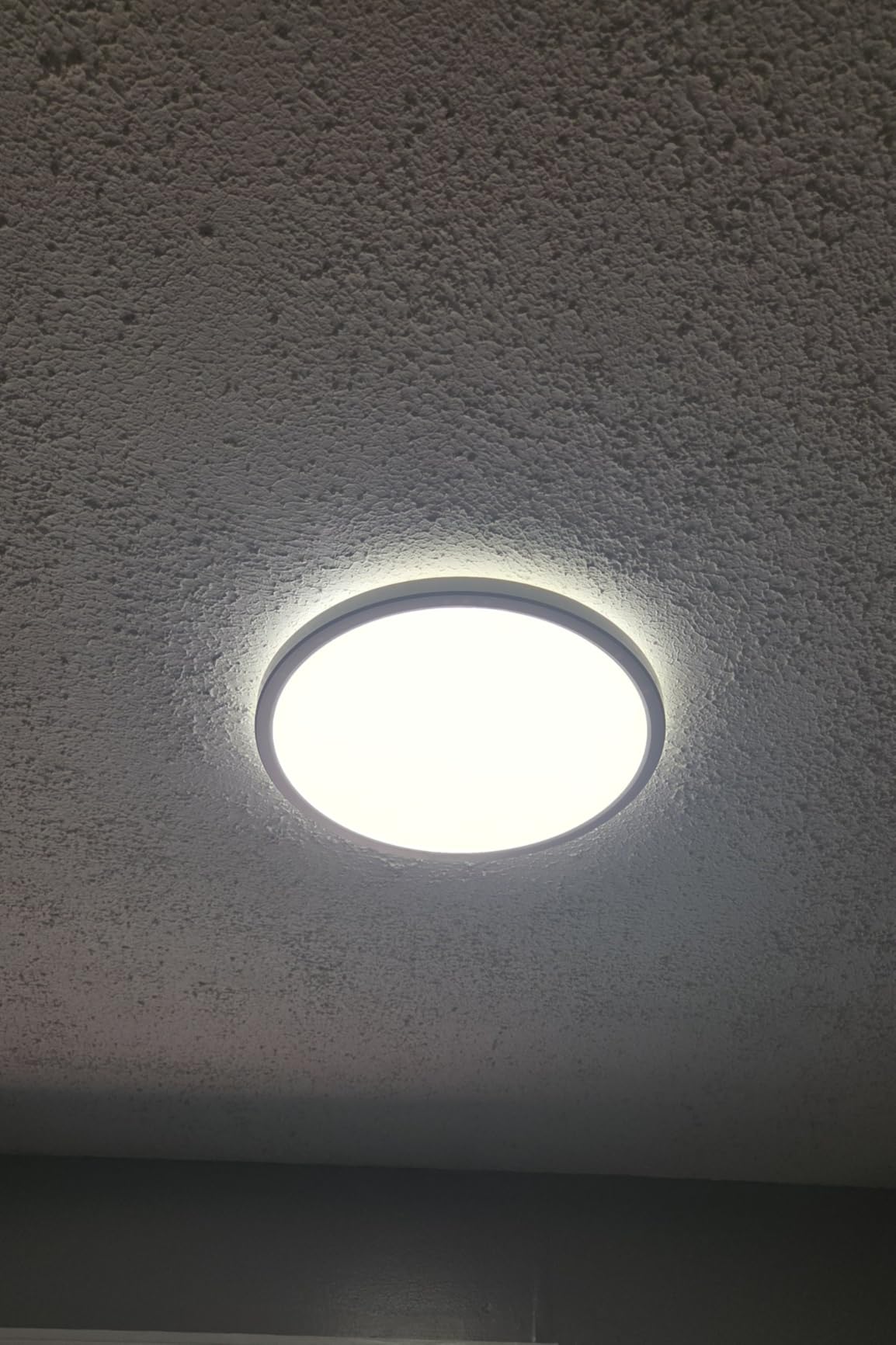 Dimmable LED Flush Mount Ceiling Light Fixture with Remote Control, 12Inch 3000K-6500K Light Color Adjustable, Modern Ultra-Thin Ceiling Lamp for Bedroom Kitchen, Wired customer photo 1