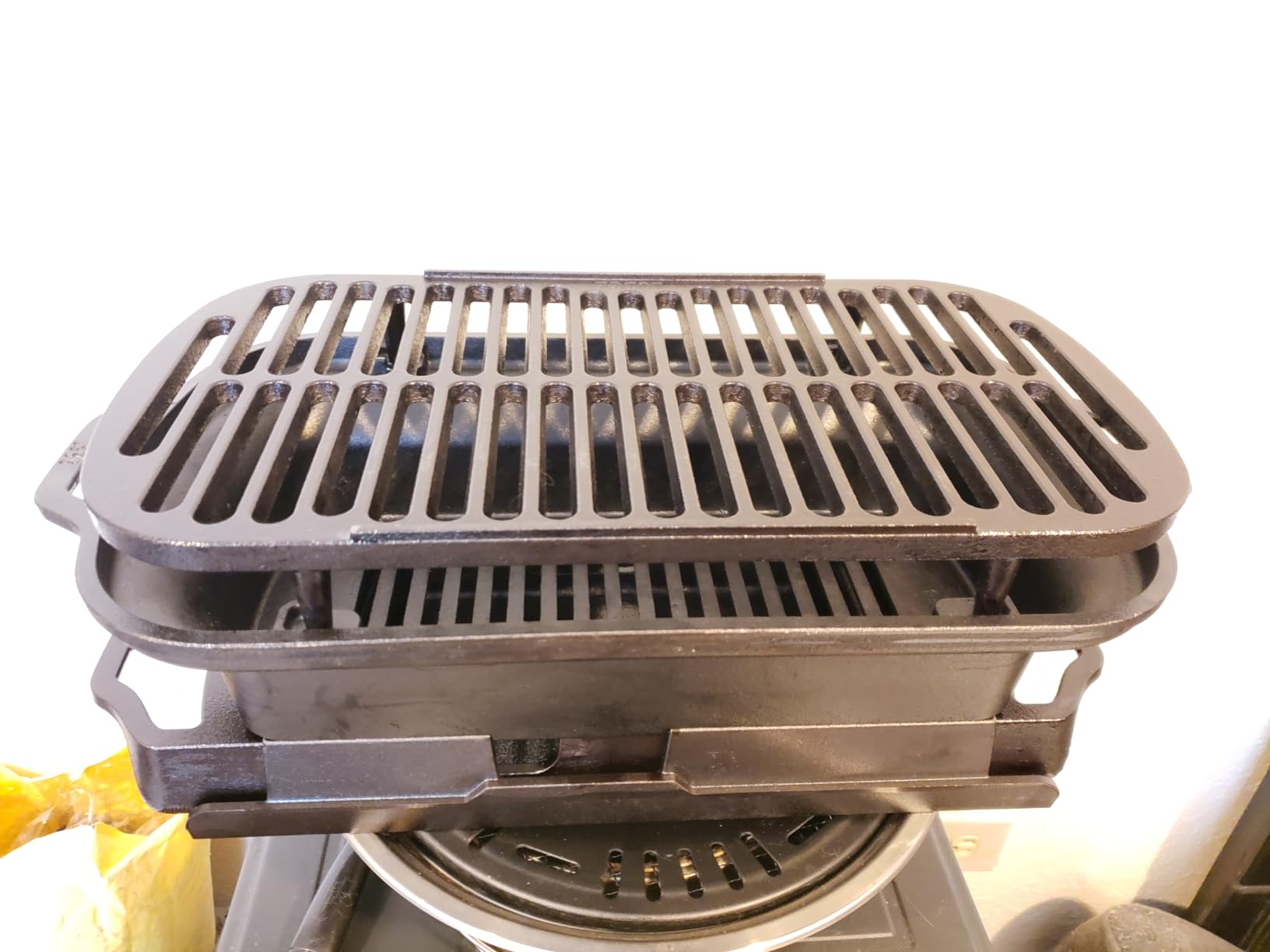 Lodge Sportsman's Pro Cast Iron Grill, 9 x 16.75 Inches | Portable Charcoal Grill with Removable Grate & Dual Air Vents for Heavy-Duty Outdoor Cooking & Camping customer photo 1