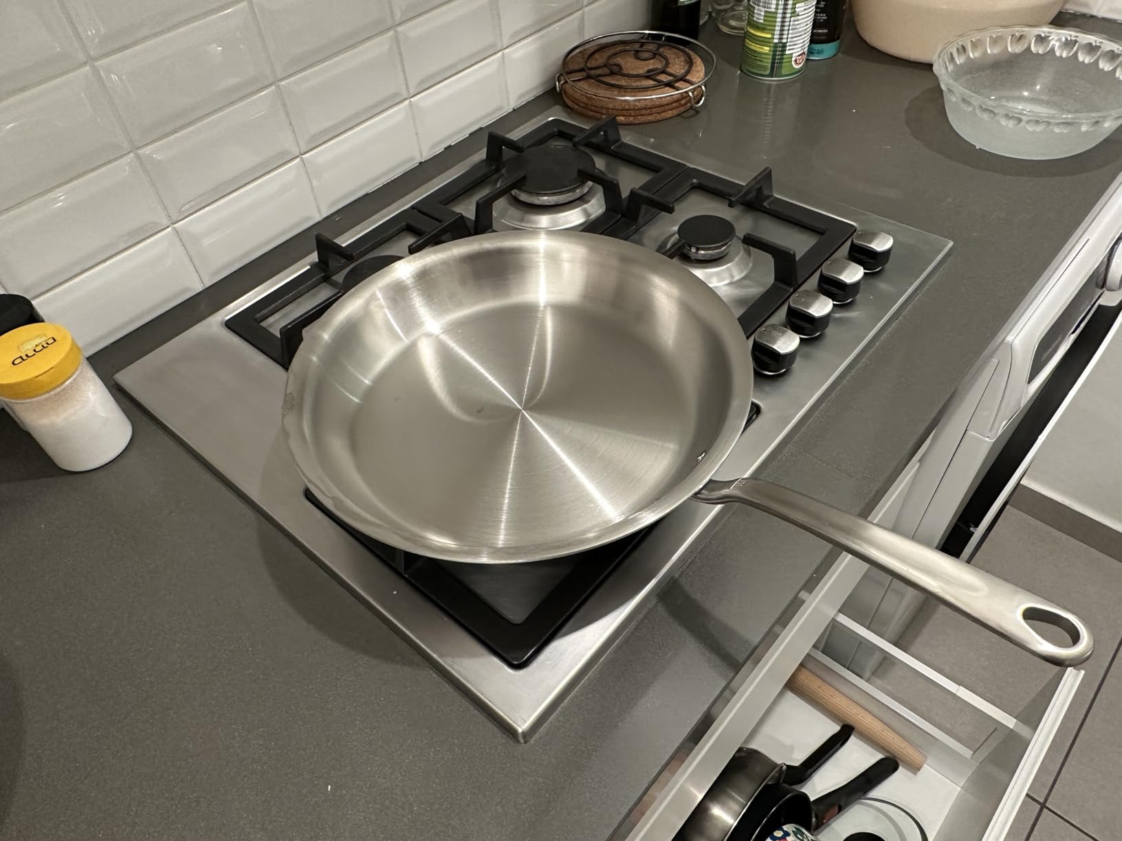 Made In Cookware - 12-Inch Stainless Steel Frying Pan - 5 Ply Stainless Clad - Professional Cookware - Crafted in Italy - Induction Compatible customer photo 1