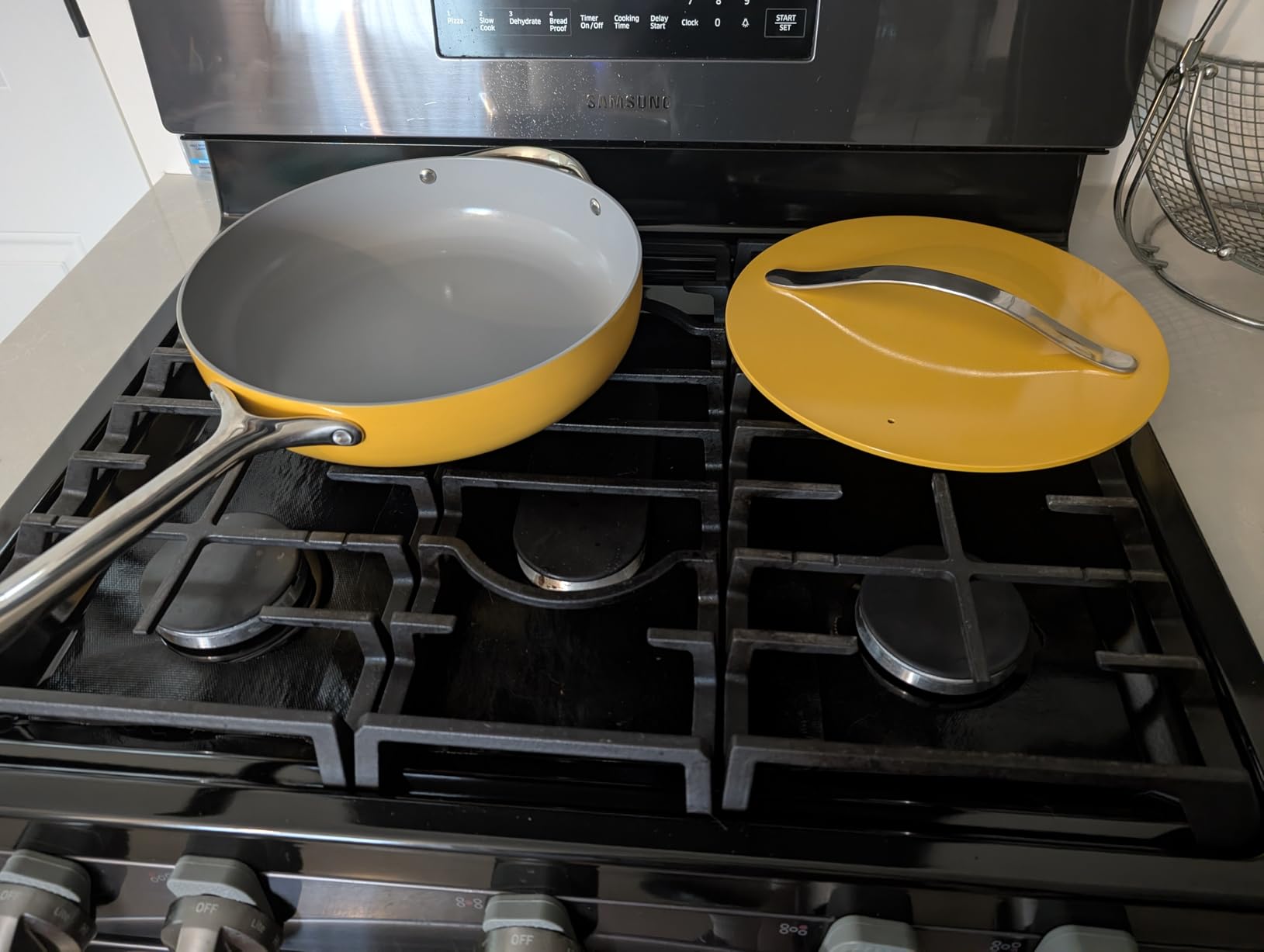 Caraway Non-Stick Ceramic Sauté Pan with Lid (4.5 qt, 12
