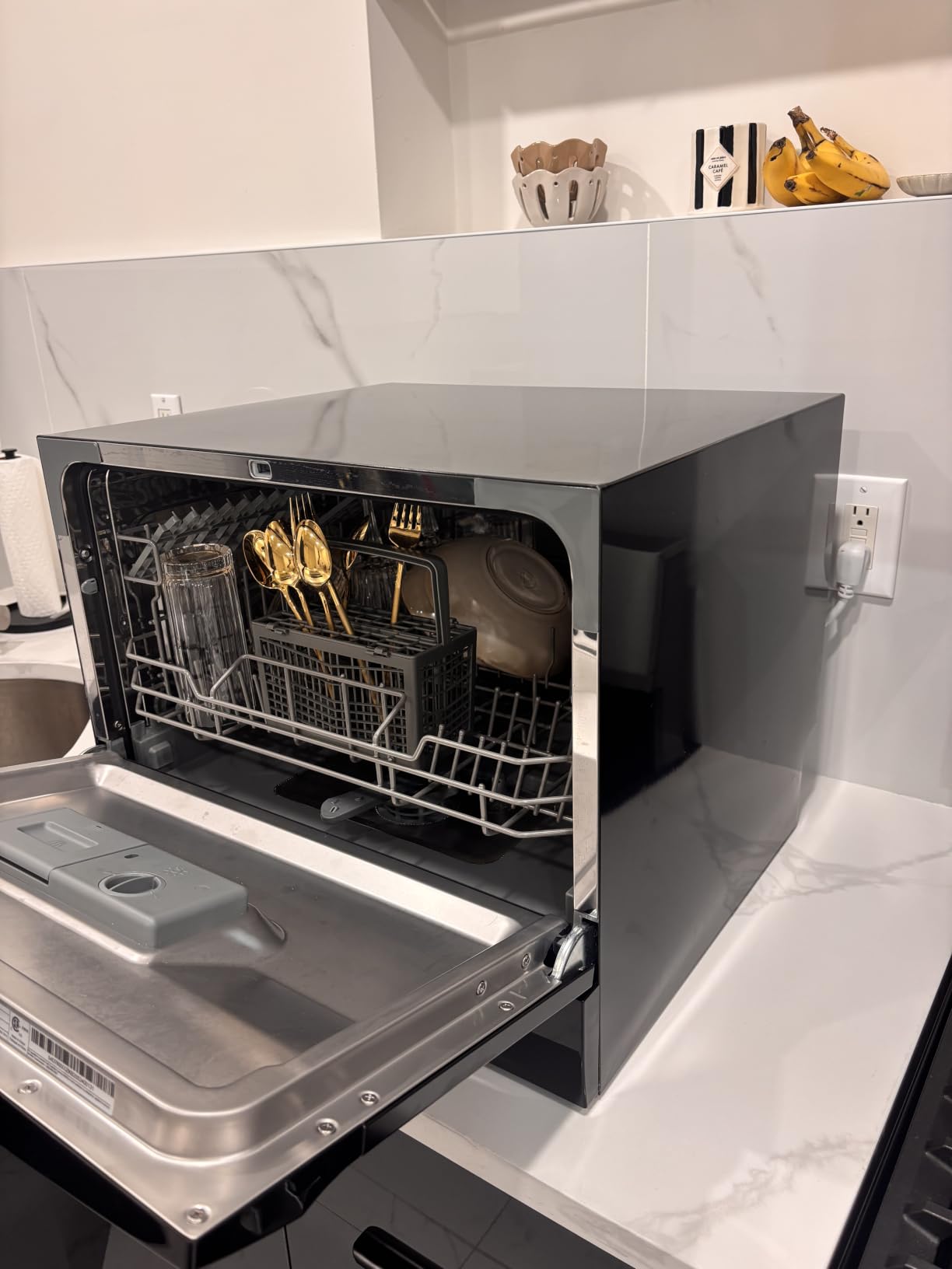 COMFEE' Countertop Dishwasher, Energy Star Portable Dishwasher, 6 Place Settings & 8 Washing Programs, Speed, Baby-Care, ECO & Glass, Dish Washer for Dorm, RV & Apartment, Black customer photo 1