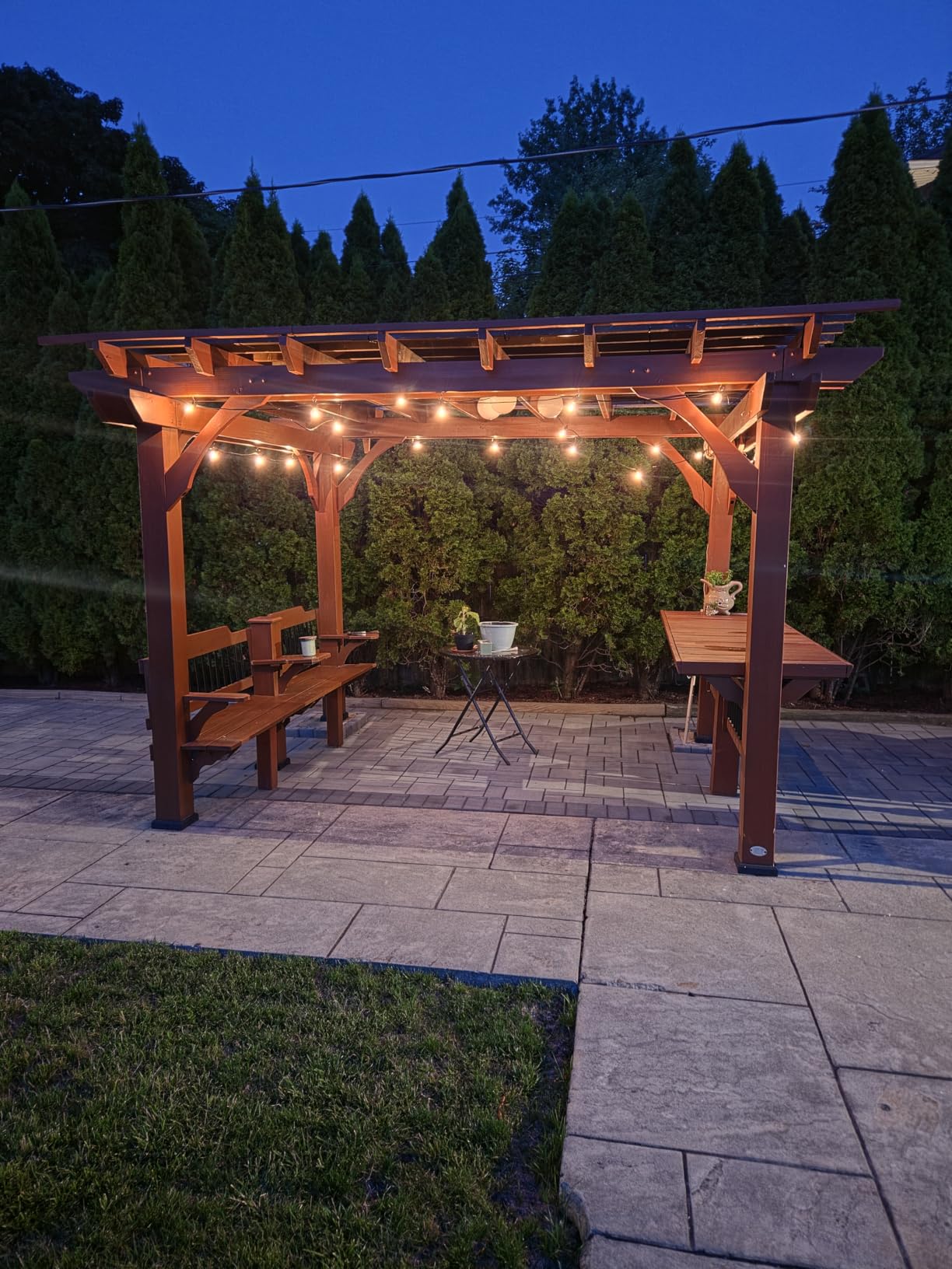 Outdoor String Lights, 55(50+5) FT 25 Bulbs IP65 Waterproof Patio Lights customer photo 2