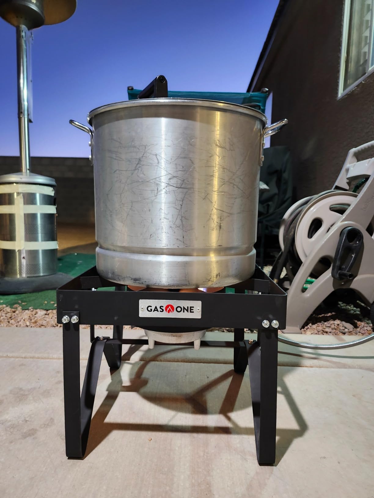 GasOne B-5200K Outdoor Cooker with High Pressure Steel Braided Hose Propane Burner Camp Stove customer photo 2