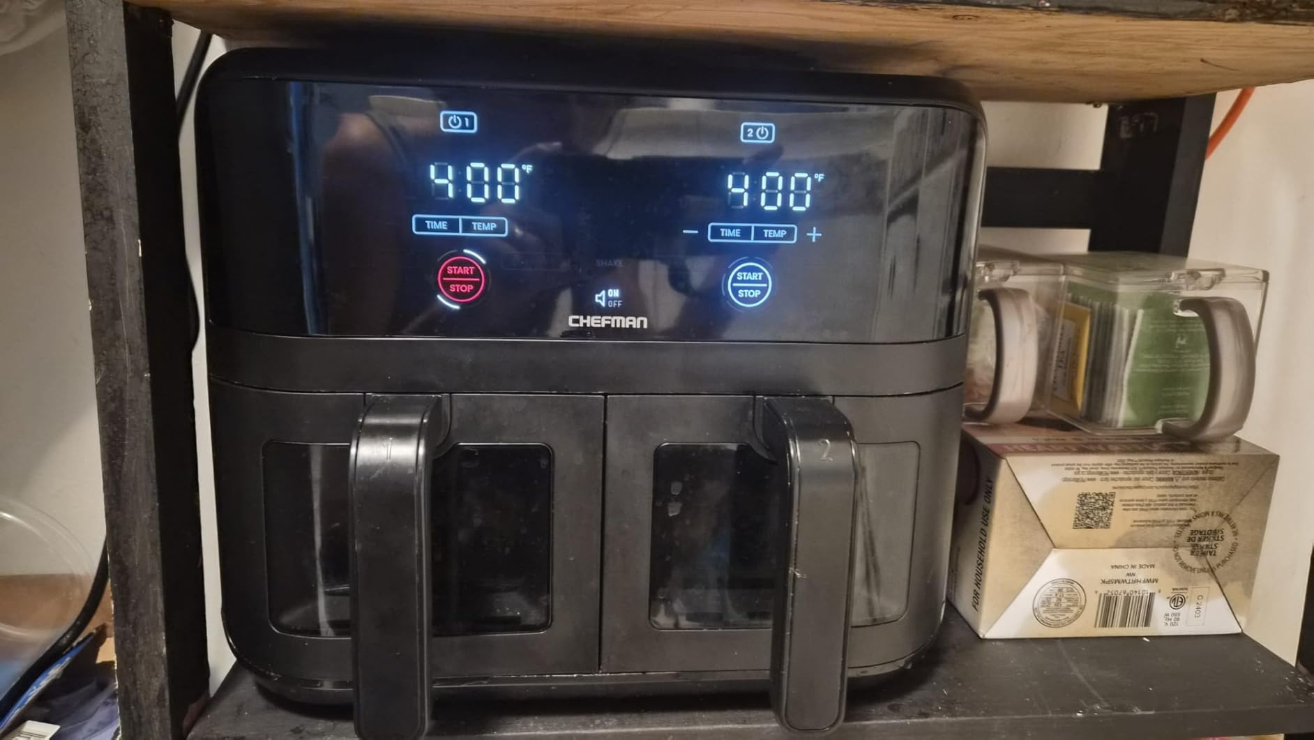 Chefman 6 Quart Dual Basket Air Fryer - Digital Touchscreen, Smart Sync Finish, Hi-Fry, Auto Shutoff, 2 Independent 3QT Baskets customer photo 2