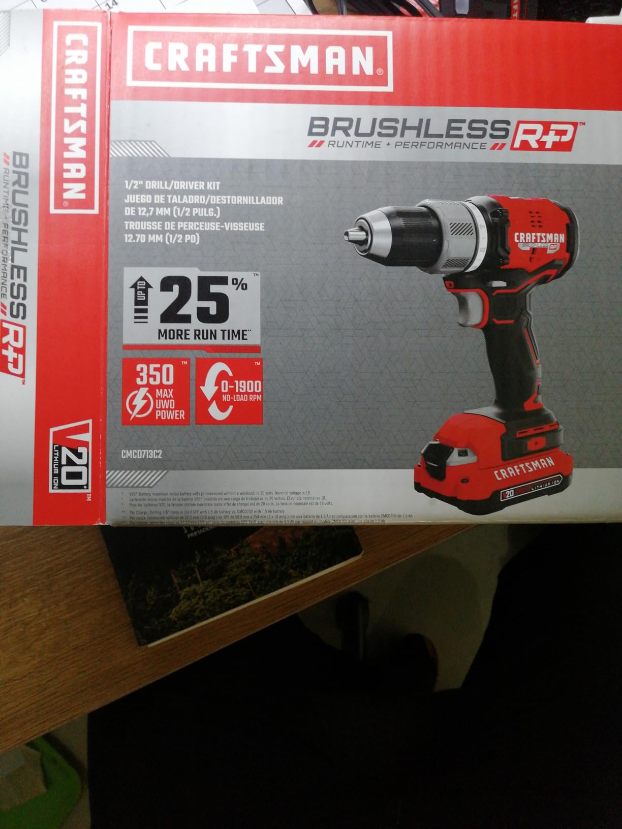 CRAFTSMAN RP+ Cordless Drill/Driver Kit, with 2 Batteries and Charger, Brushless (CMCD713C2) customer photo 2