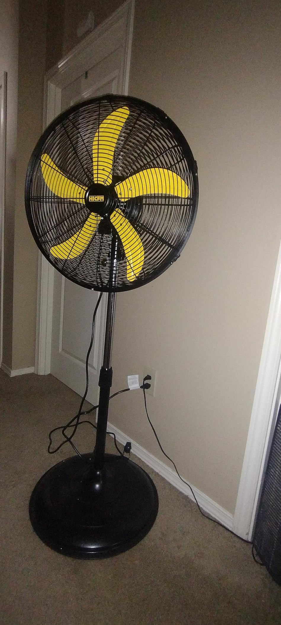 HiCFM 5000 CFM 20 inch High Velocity Pedestal Oscillating Fan with Powerful 1/5 Motor, 9ft Power Cord, Oscillation, Metal Body with Wheels for Garage, Commercial, Industrial - UL Safety Listed customer photo 2