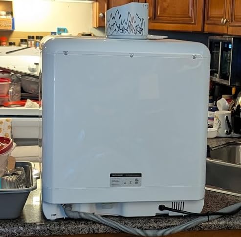 BLITZHOME Portable Dishwasher Countertop, WIFI Smart Dishwasher, Compact Dishwashers with 5L Built-in Water Tank, 6 Programs, 360° Dual Spray, High-Temp& Air-Dry Function, Fruit Cleaning customer photo 2