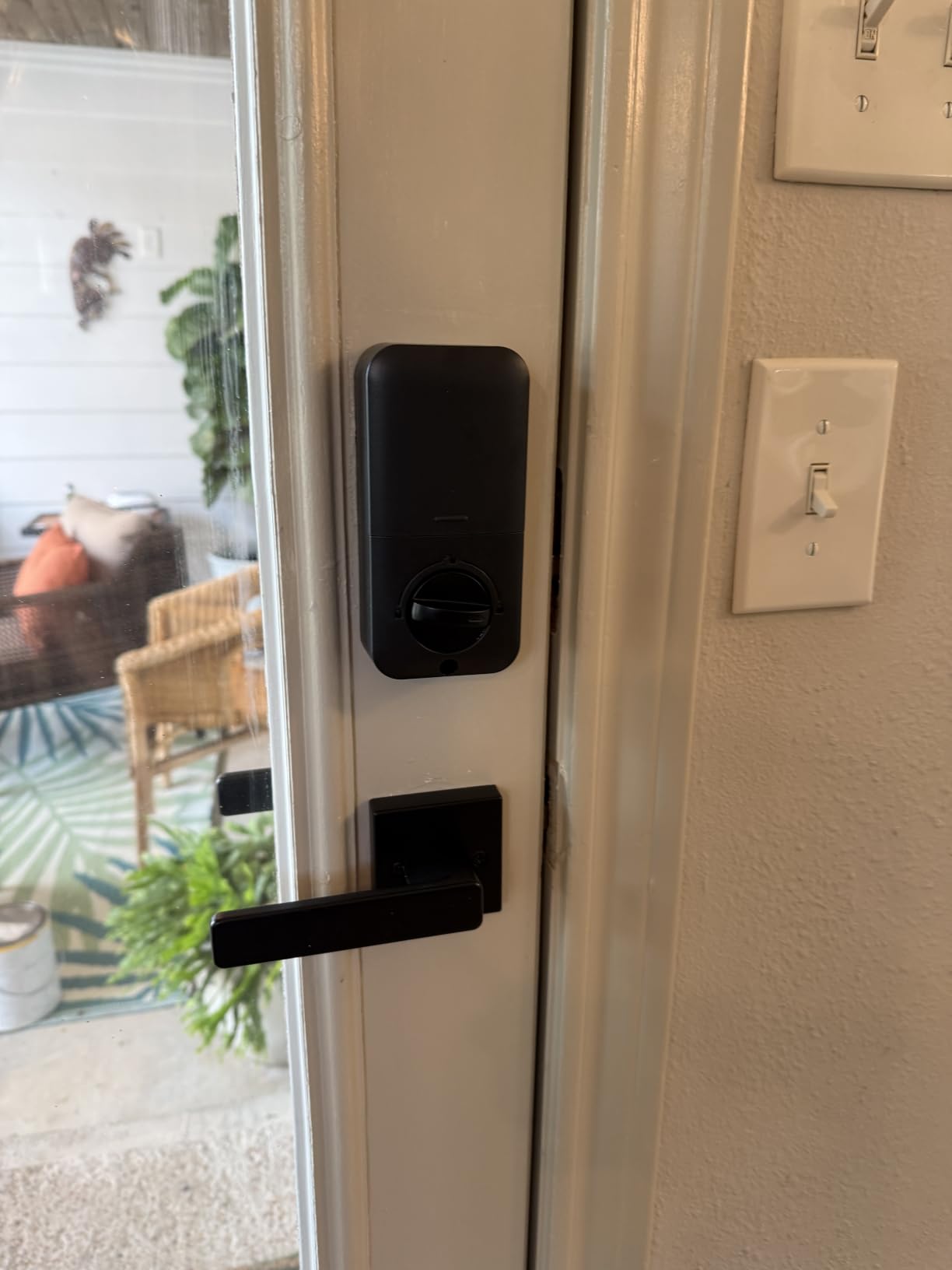 Zowill Keyless Entry Keypad Deadbolt Lock with Handles, Matte Black | 20+ User Password, One-time Code, Auto Lock, Anti-Peeping Password, Low Battery Alert, ANSI Grade 3, for Front Door customer photo 1