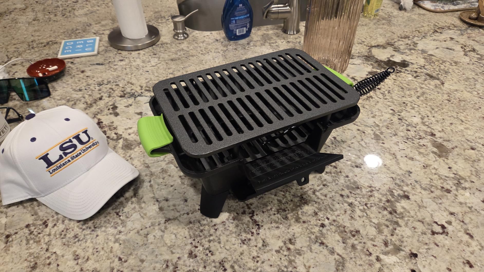 IronMaster Hibachi Grill Outdoor, Small Portable Charcoal Grill, Pre-Seasoned Cast Iron, Japanese Yakitori Camping Grill - 2 Heights, Air Control, Coal Door, Ideal for 2 People customer photo 2