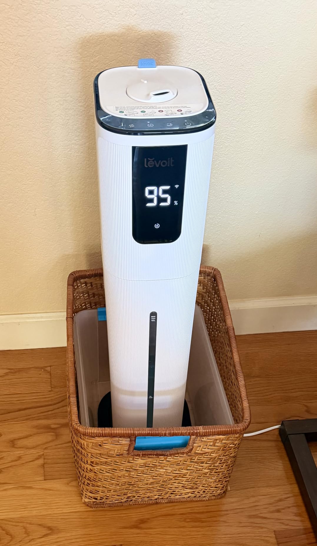 LEVOIT OasisMist 1000S (10L) Smart Humidifier for Home Large Room Bedroom, Last 100 Hours Suitable for Indoor Plant, Cover up to 600ft², Easy Top Fill, Remoter & Voice Control, Auto Mode, Quiet, White customer photo 2