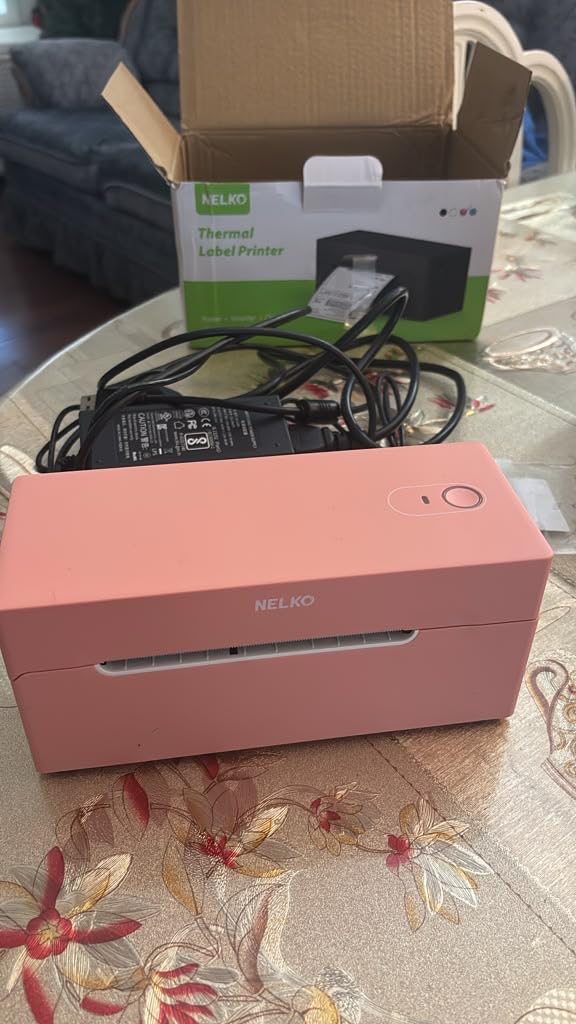 Nelko Bluetooth Thermal Shipping Label Printer, Wireless 4x6 Shipping Label Printer for Shipping Packages, Support Android, iPhone and Windows, Widely Used for Amazon, Shopify customer photo 1