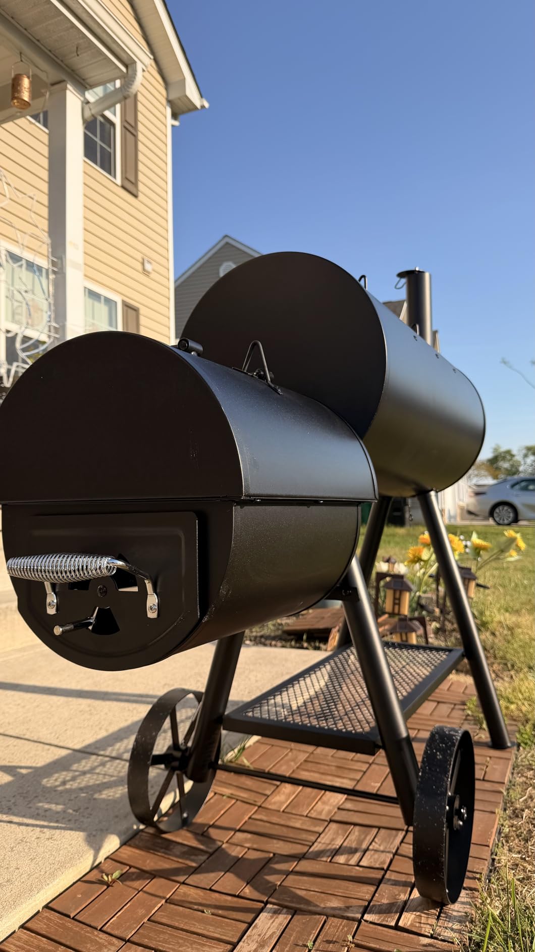 Sophia & William Charcoal Grills with Smoker Large 941 SQ.IN. Cooking Area | Outdoor Barrel Offset Smoker Grills Heavy-Duty customer photo 2