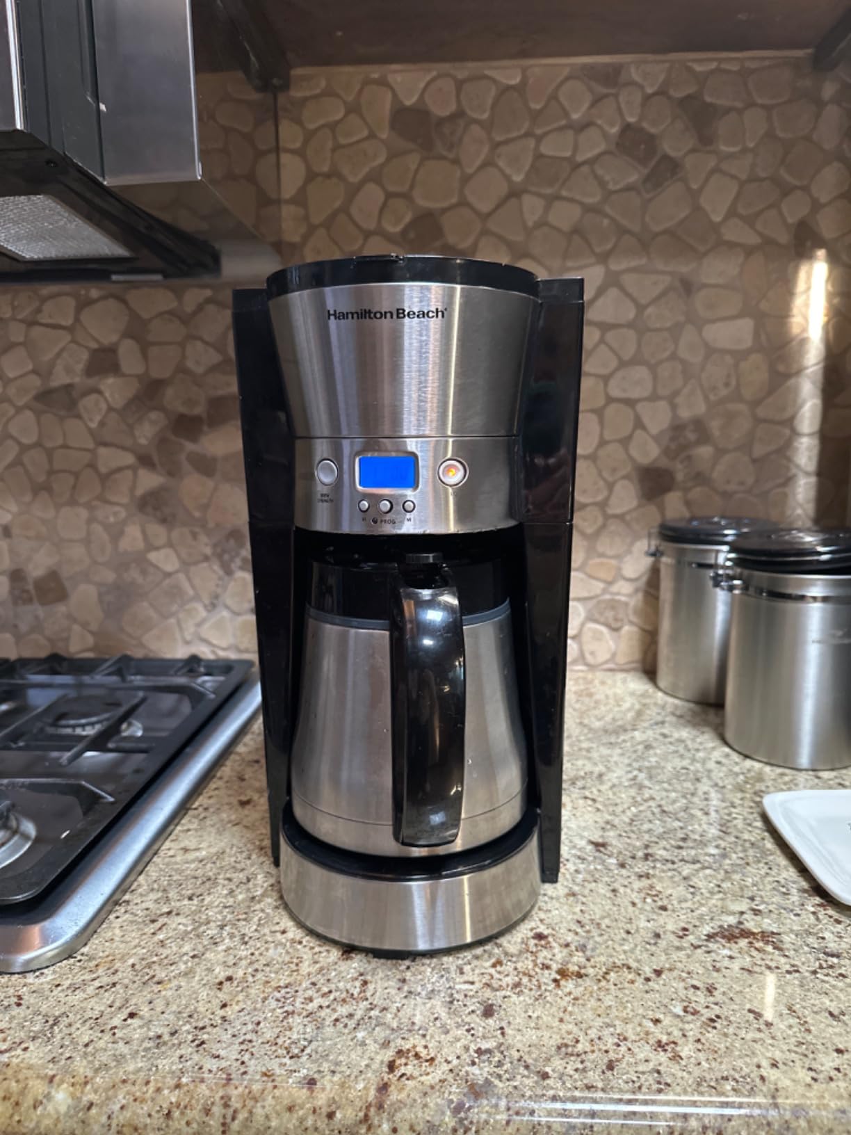Hamilton Beach Programmable Drip Coffee Maker with 10 Cup Thermal Carafe | 3 Brewing Options | Auto Shutoff & Pause and Pour | Stainless Steel | 46899R customer photo 1