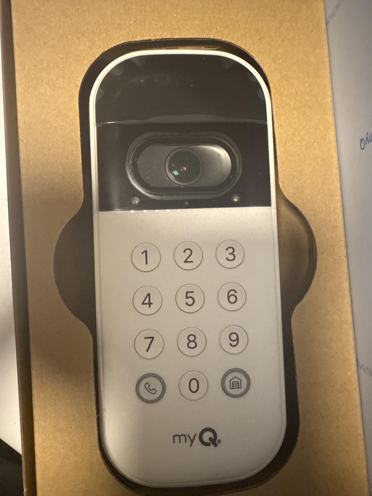 myQ Smart Garage Door Video Keypad with Wide-Angle Camera, Customizable PIN Codes, and Smartphone Control - Take Charge of Your Garage Access, Works with Chamberlain, LiftMaster and Craftsman openers, White customer photo 1
