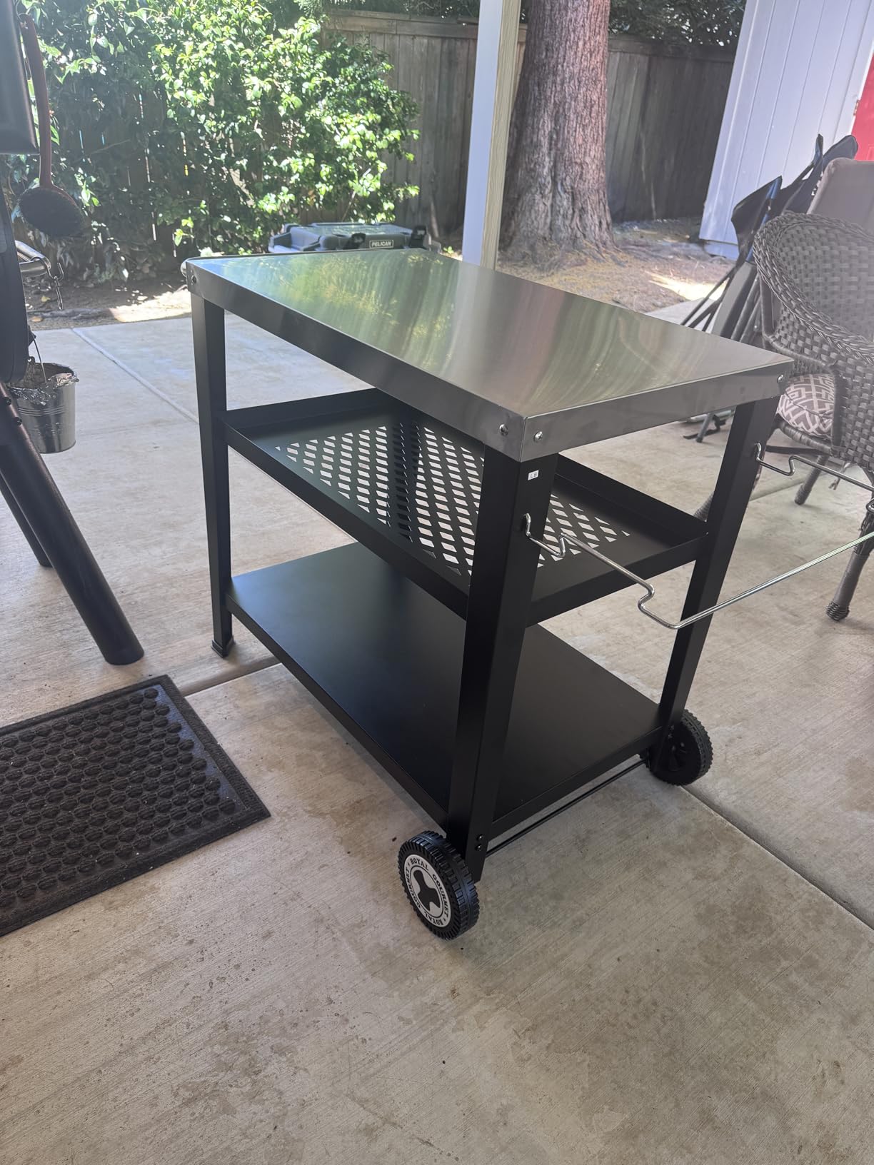 Royal Gourmet PC3404S Movable 3-Shelf Grill Table, Stainless Steel Tabletop customer photo 1