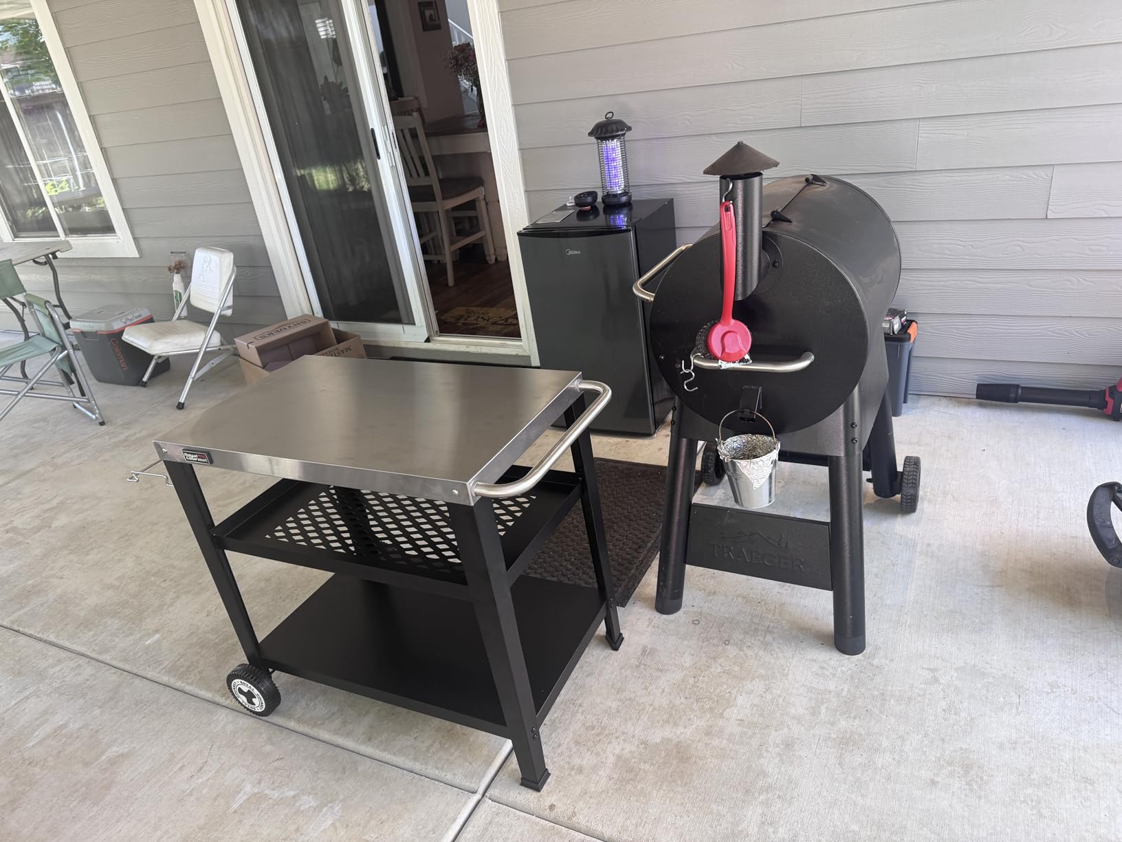 Royal Gourmet PC3404S Movable 3-Shelf Grill Table, Stainless Steel Tabletop customer photo 2