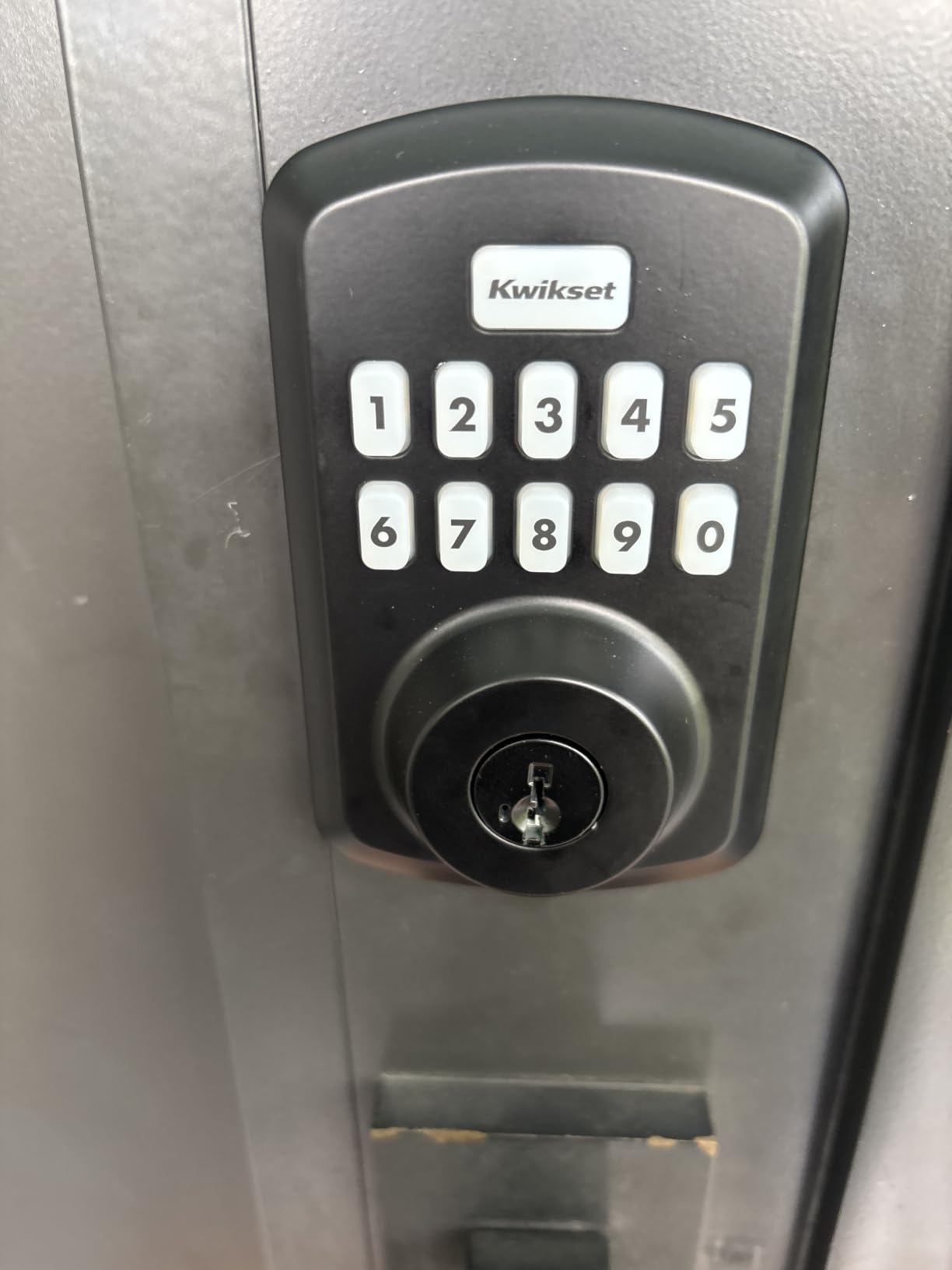 Kwikset Powerbolt 250 10-Button Keypad Satin Nickel Transitional Electronic Deadbolt Door Lock, Featuring Convenient Keyless Entry, Customizable User Codes, and Auto-Locking customer photo 2