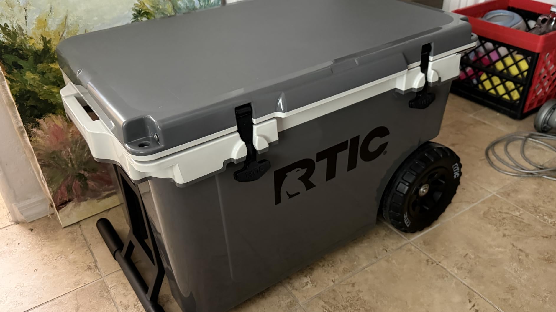RTIC 52 QT Ultra-Light Wheeled Hard Cooler | Insulated Ice Chest Box, Beach, Drink, Beverage, Camping, Picnic, Fishing, Barbecue, 30% Lighter Than Rotomolded customer photo 2