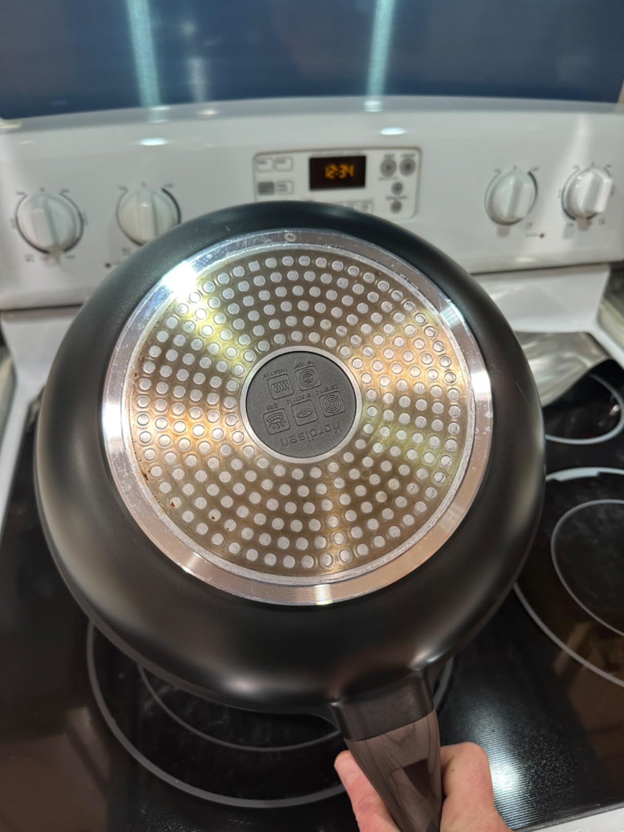 Kordisen Nonstick Wok with Lid, 12 Inch, Granite Stone Coating, PFOA Free customer photo 1