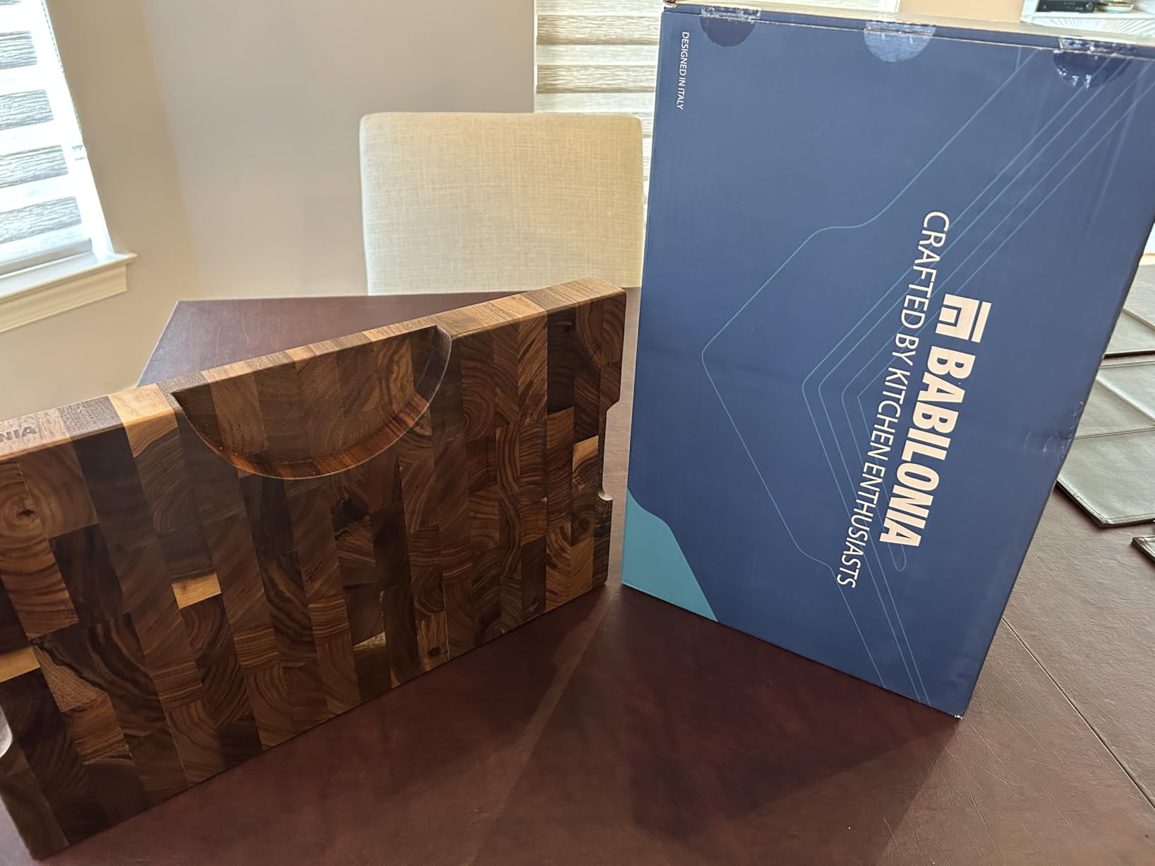 American Walnut Wood Cutting Board, End Grain Butcher Block for Kitchen customer photo 1