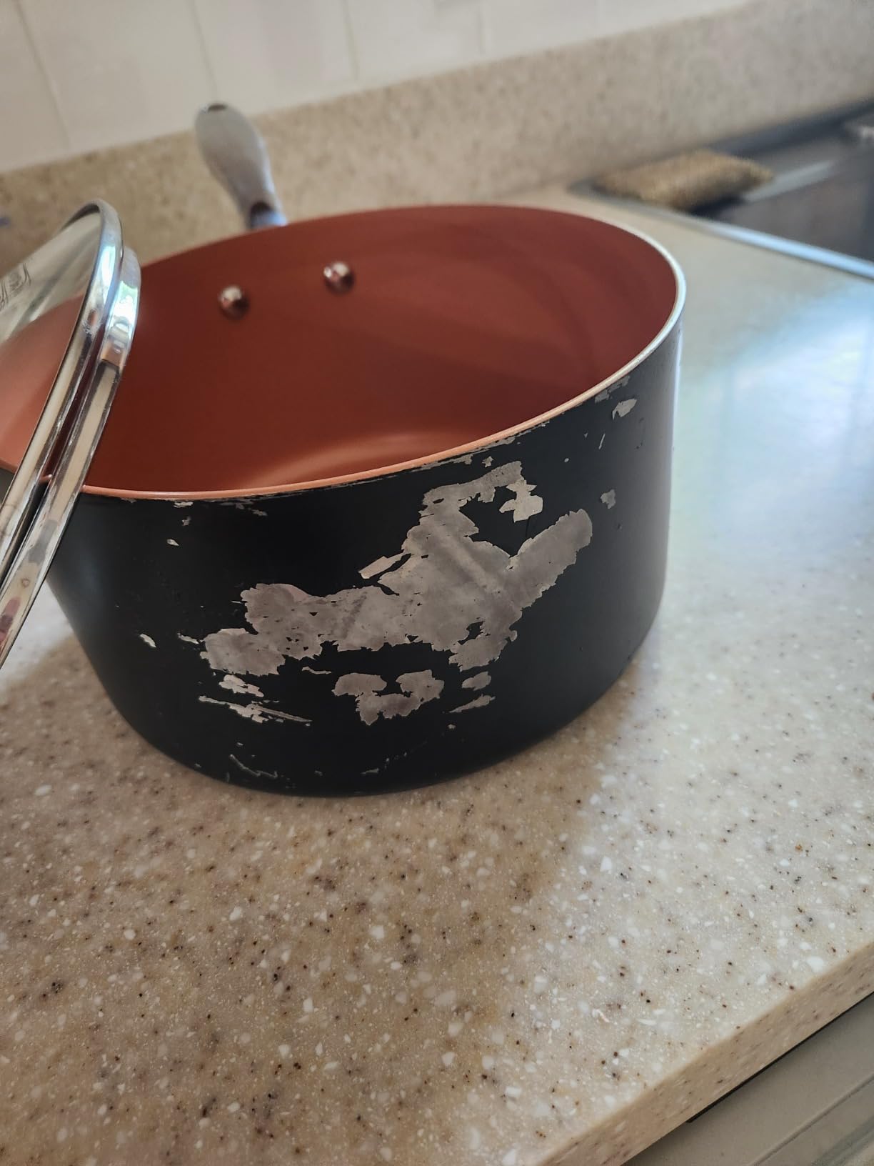 MICHELANGELO Sauce Pan Set, Ultra Nonstick Saucepan Set of 3, Ceramic Saucepans with Lids, 1 Qt & 2 Qt & 3 Qt Small Pot Set, Copper Sauce Pan with Lid customer photo 1