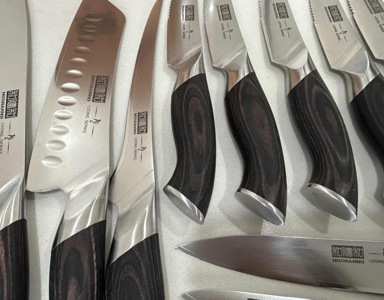 HOSHANHO 16PCS Knife Set, Ultra Sharp Japanese Kitchen Knife Set with Block | Japanese High Carbon Stainless Steel Cooking Knife set, Multipurpose Chef Knives Set with Sharpener, Ergonomic Handle, Gifts customer photo 1