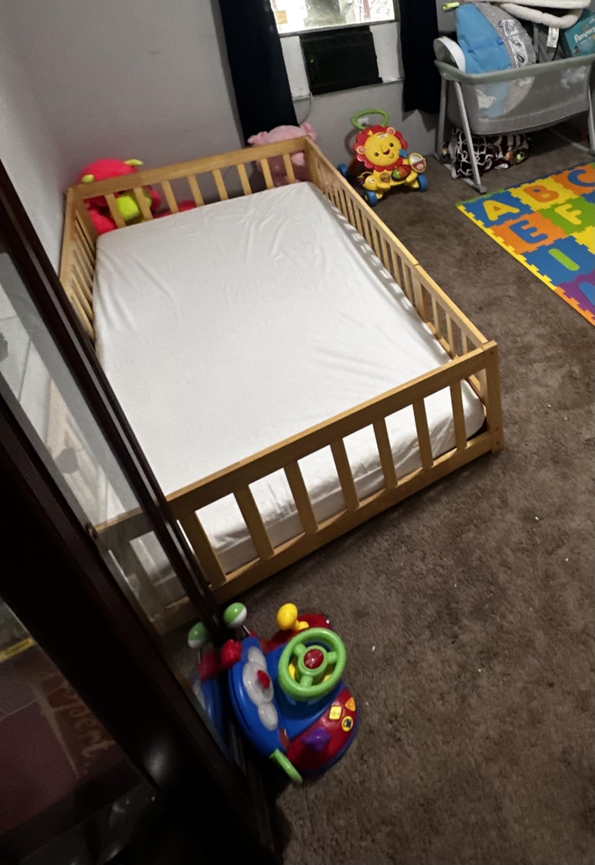 Bellemave Twin Montessori Floor Bed Frame with Slats, Natural customer photo 1