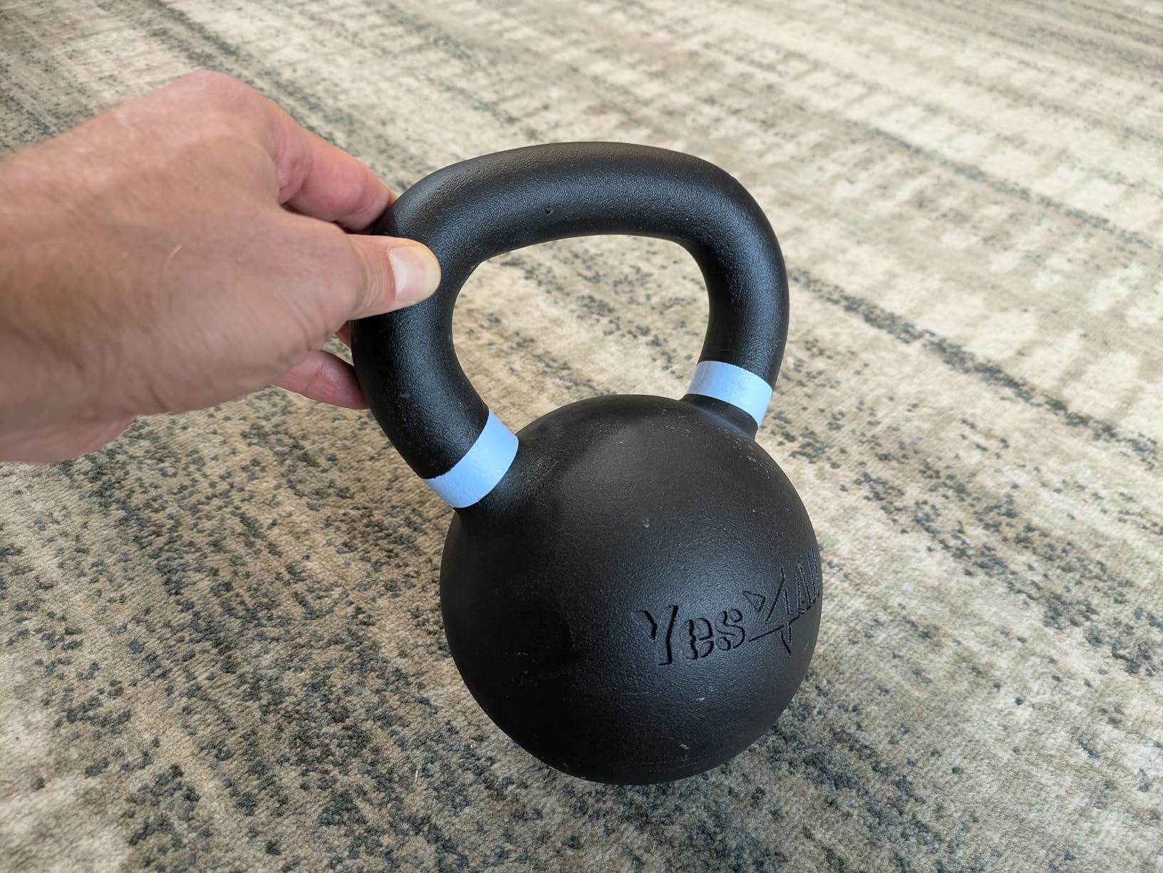 Yes4All Powder Coated Kettlebell, Cast Iron Core Kettlebells customer photo 1