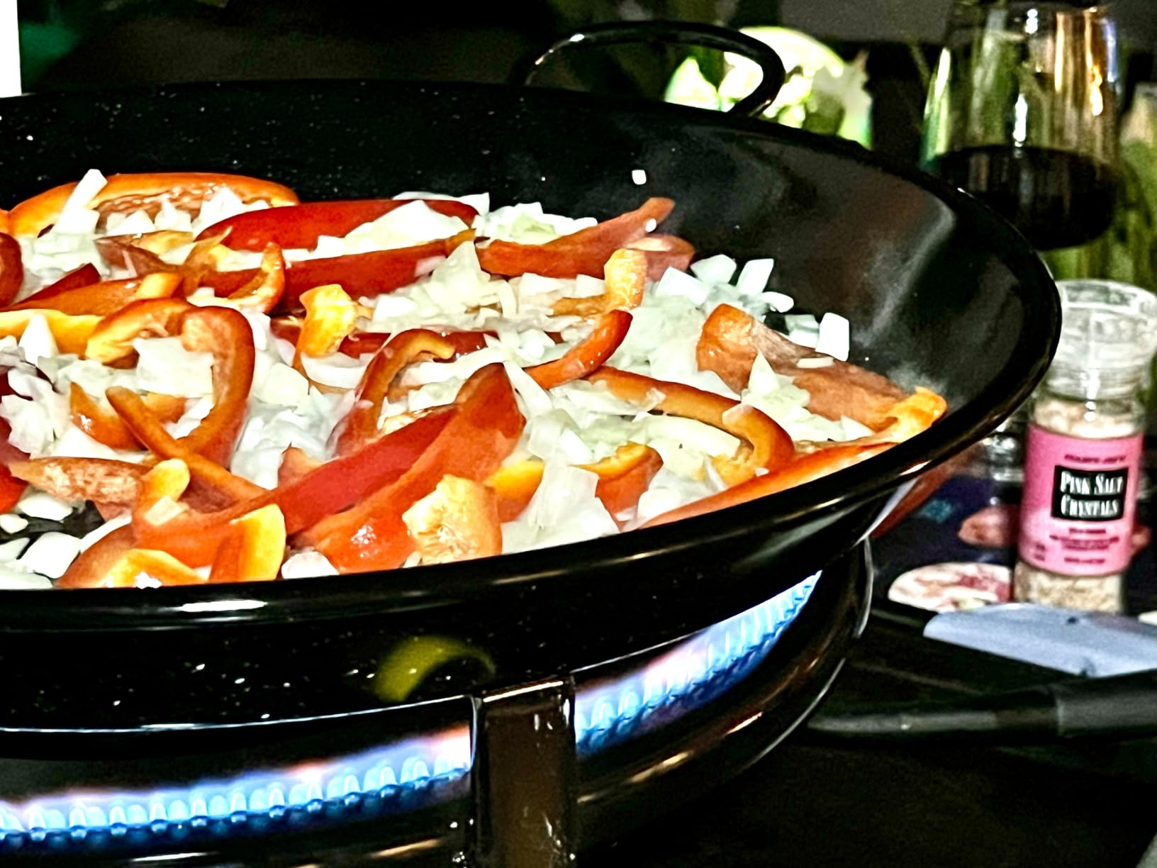 Paelluxe Paella Pan Enameled No-Rust Steel Skillet - 13 Inch, 6 Servings | 1.2mm Carbon Steel, Easy-Clean Enamel, Propane Safe, Oven Safe customer photo 1