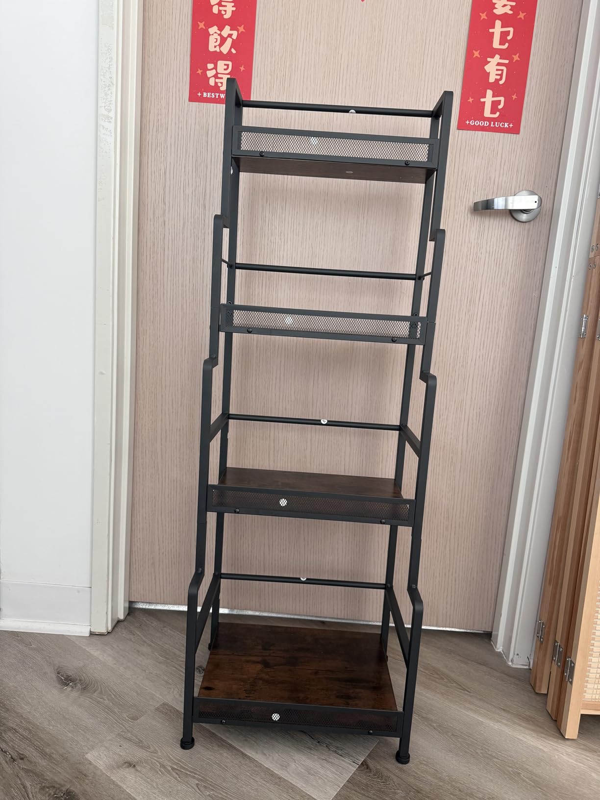 Versatile Liquor Stand for Home Bar, Wine Rack Freestanding Floor, Mini Bar Table for Liquor Whiskey Wine, 3-Tier Trapezoidal Liquor Bottle Display Shelf with Glass Holder and Fences(Patent Pending) customer photo 1