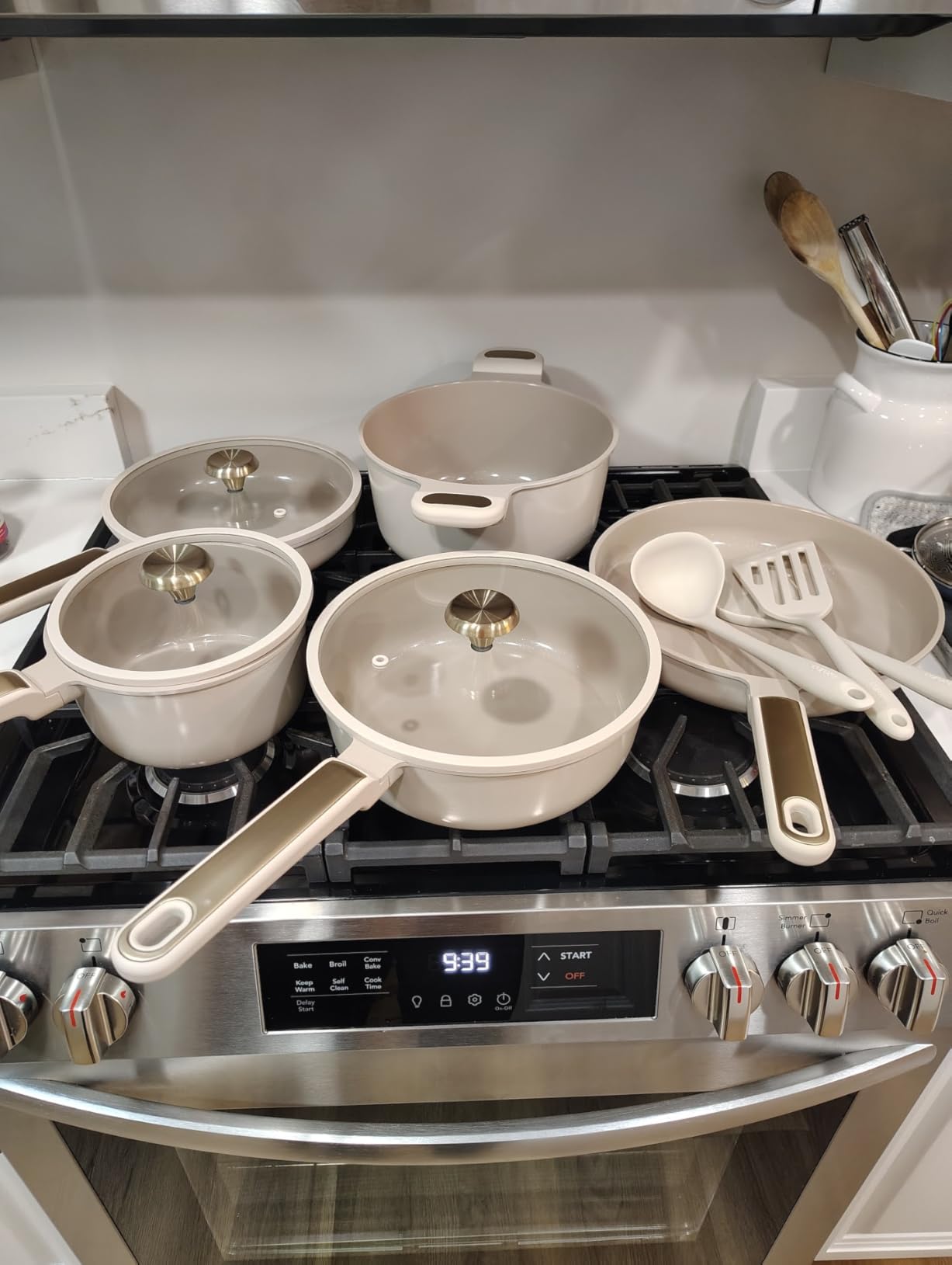 CAROTE Pots and Pans Set, Nonstick Cookware Sets, 14pcs | Induction Cooking, Ultra Durable, Easy to Clean, Even Heating, All-Stovetop Compatible, PFOA-Free Kitchen Set customer photo 1