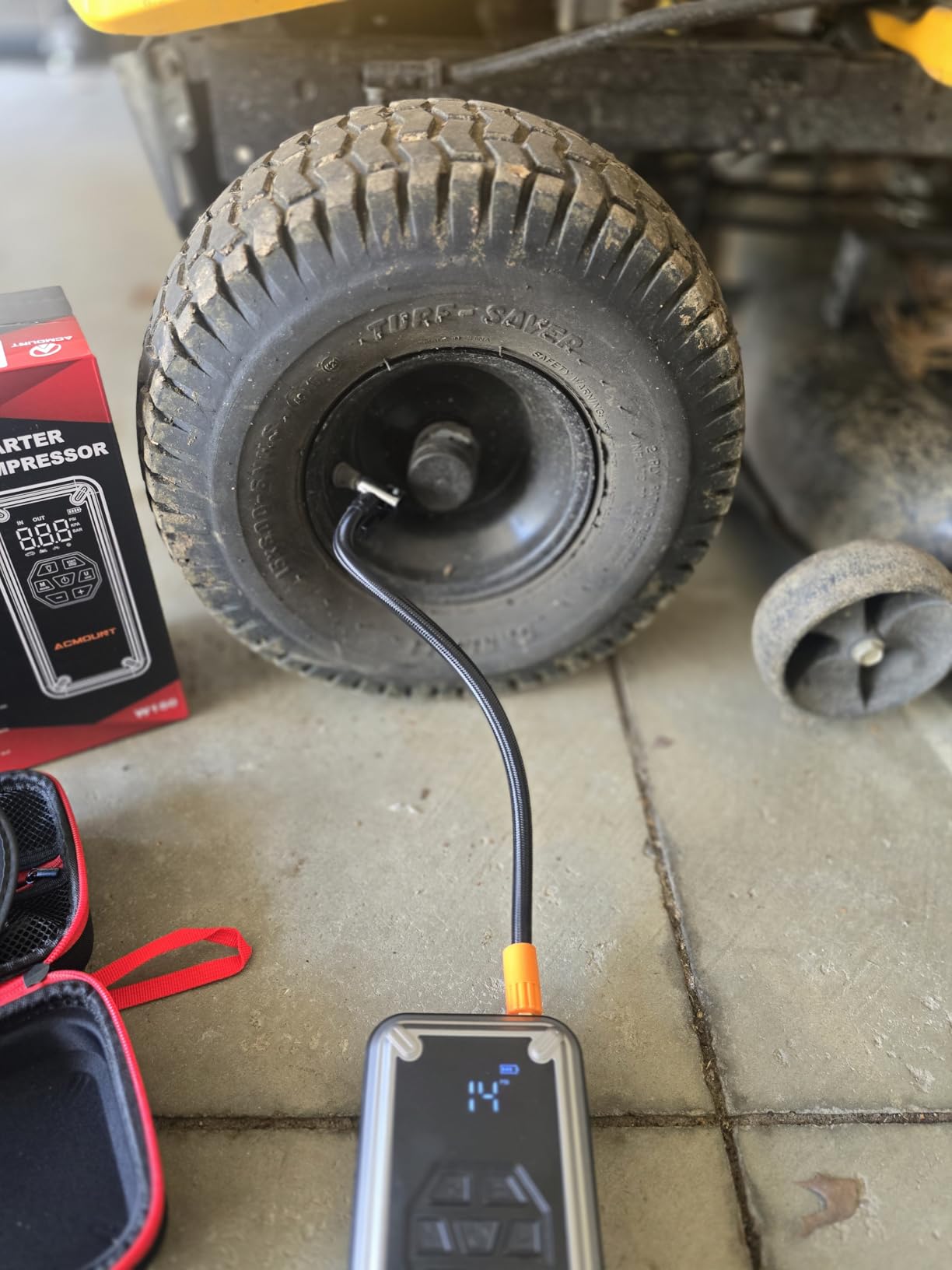 ACMOUNT W160 5000A Jump Starter with Air Compressor 150PSI, 12V Jump Box | Car Jumper Starter Portable(9L Gas/8L Diesel) with Jump Cables, Tire Inflator, 3 LED Light Modes, Power Bank, Car Essentials customer photo 1
