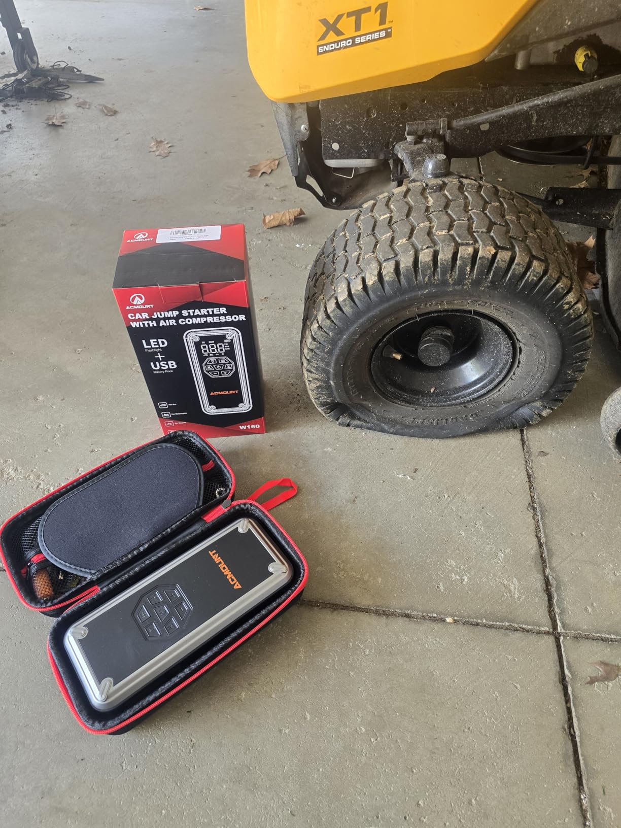 ACMOUNT W160 5000A Jump Starter with Air Compressor 150PSI, 12V Jump Box | Car Jumper Starter Portable(9L Gas/8L Diesel) with Jump Cables, Tire Inflator, 3 LED Light Modes, Power Bank, Car Essentials customer photo 2