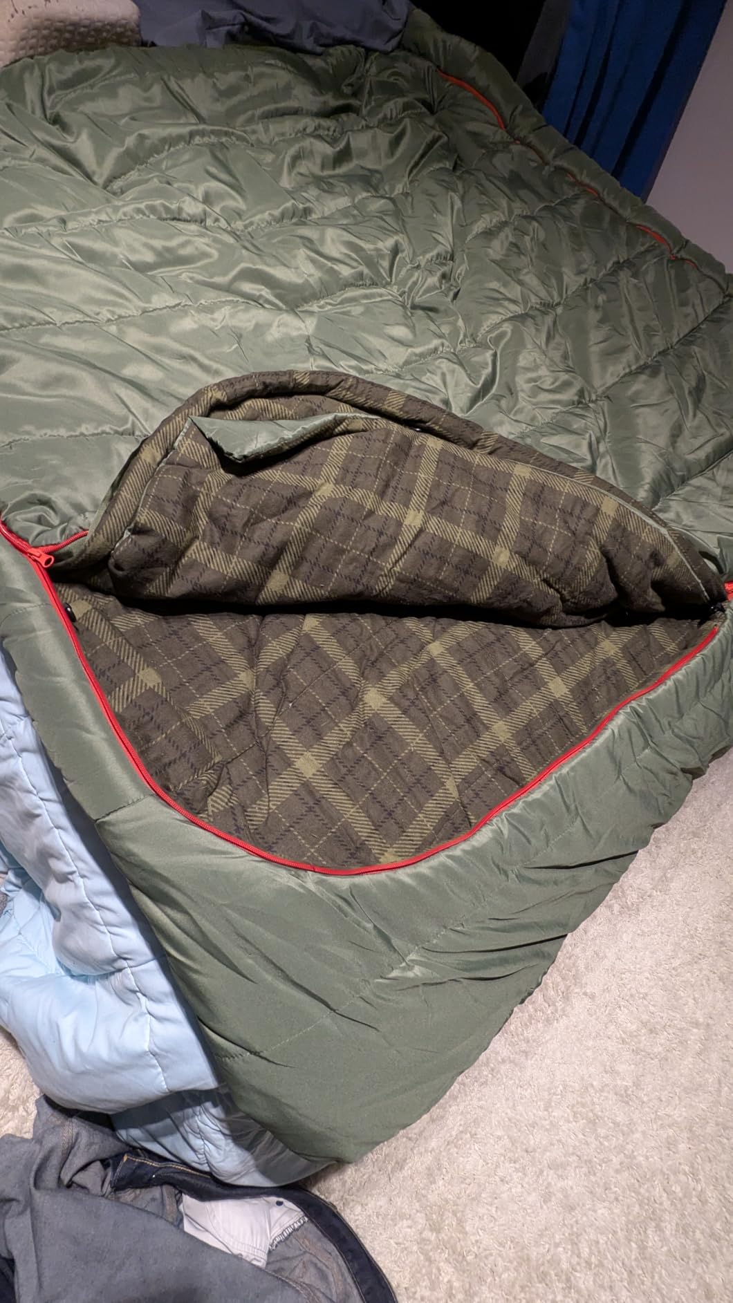 Naturehike Flannel Sleeping Bag for Adults with Pillows, Doublewide Two Person Sleeping Bag for Couples & Whole Family, All Seasons for Camping, Hunting & Bedding customer photo 2