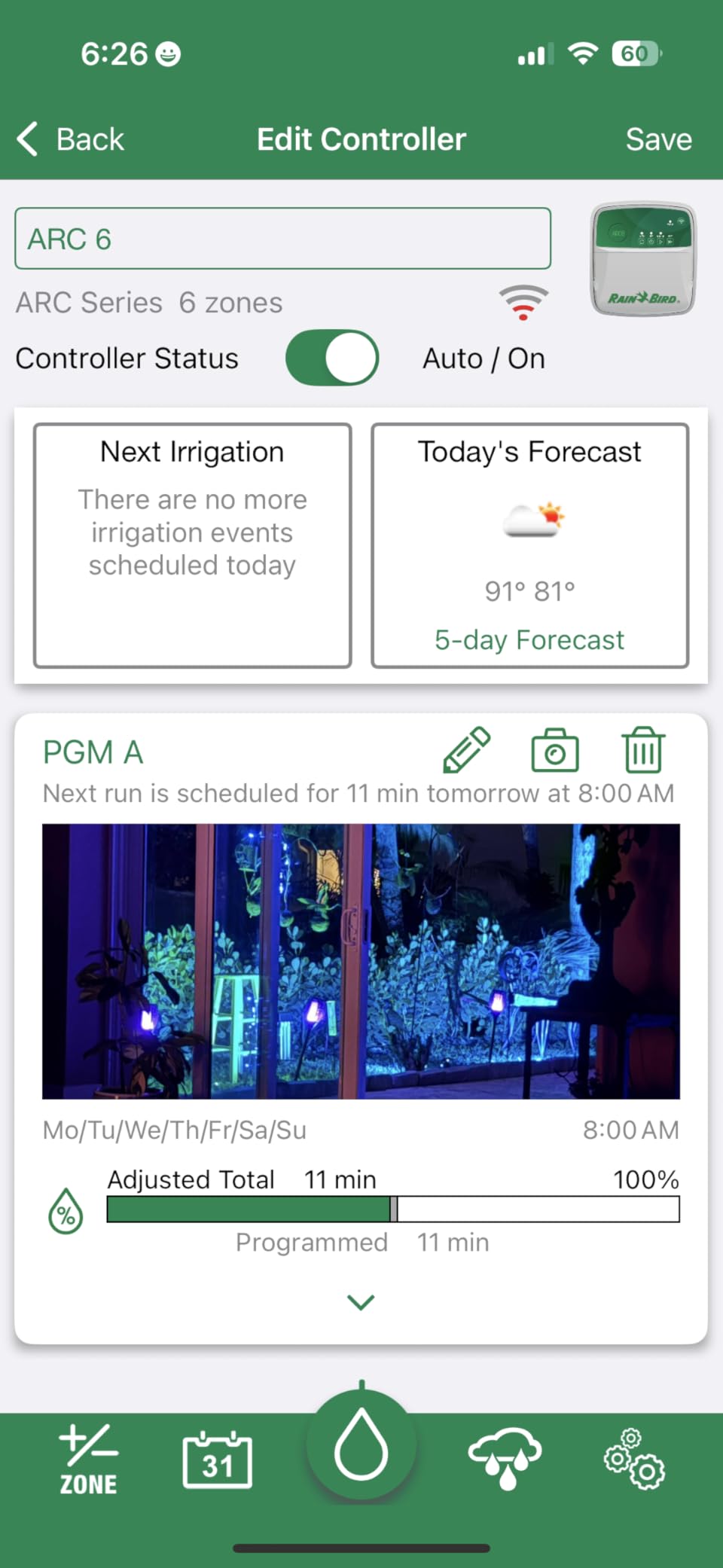 Rain Bird ARC6 App-Based Indoor Smart WiFi Irrigation Sprinkler Timer/Controller, 6-Zone/Station, EPA WaterSense Certified, Compatible with Alexa customer photo 2