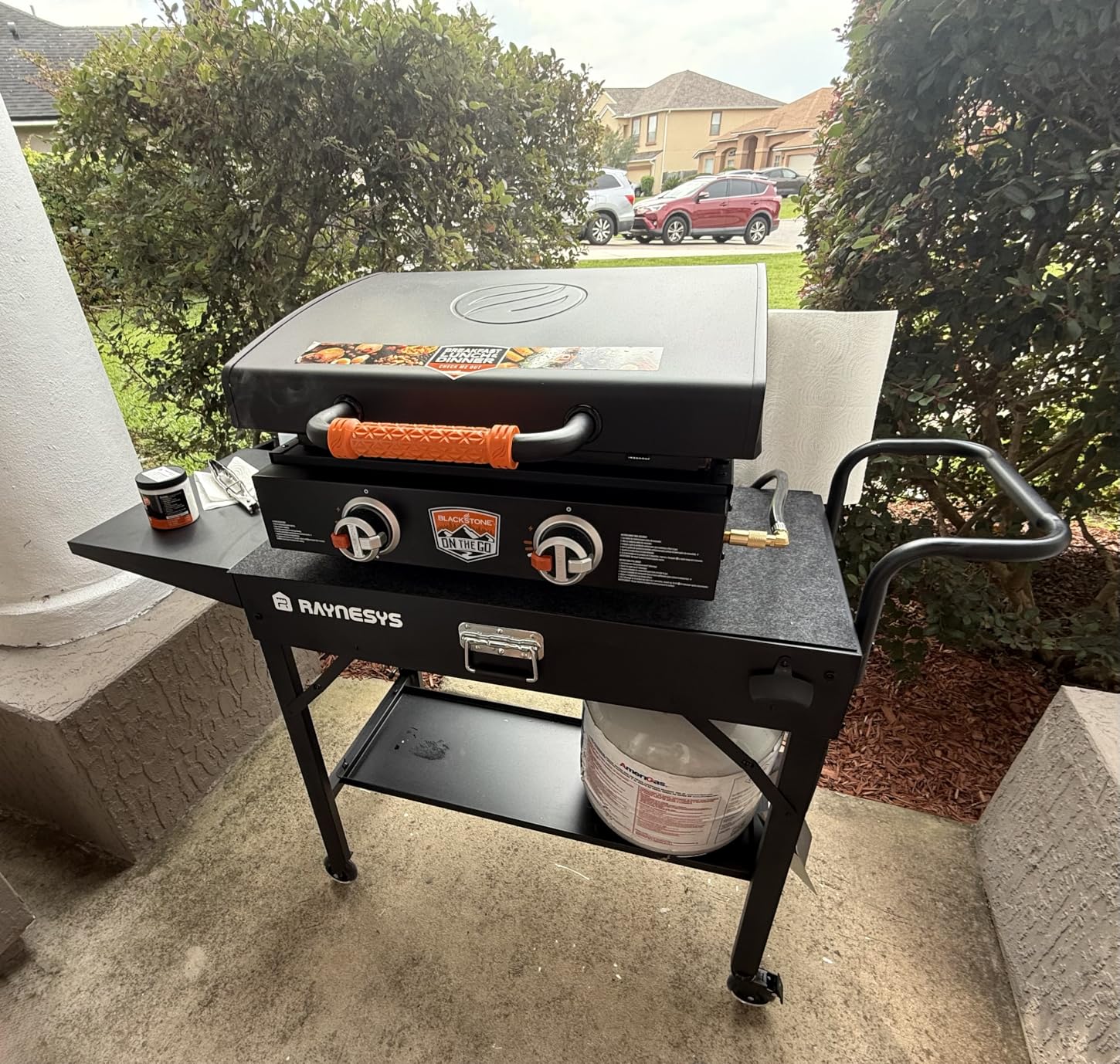Raynesys 440lbs Outdoor Folding Grill Cart, Blackstone Griddle Stand customer photo 1