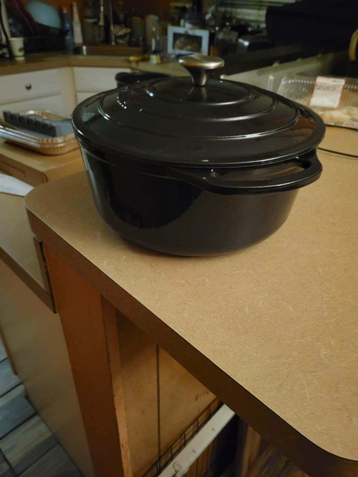 Zulay Kitchen 6.4QT Enameled Cast Iron Dutch Oven Pot with Lid, White customer photo 2