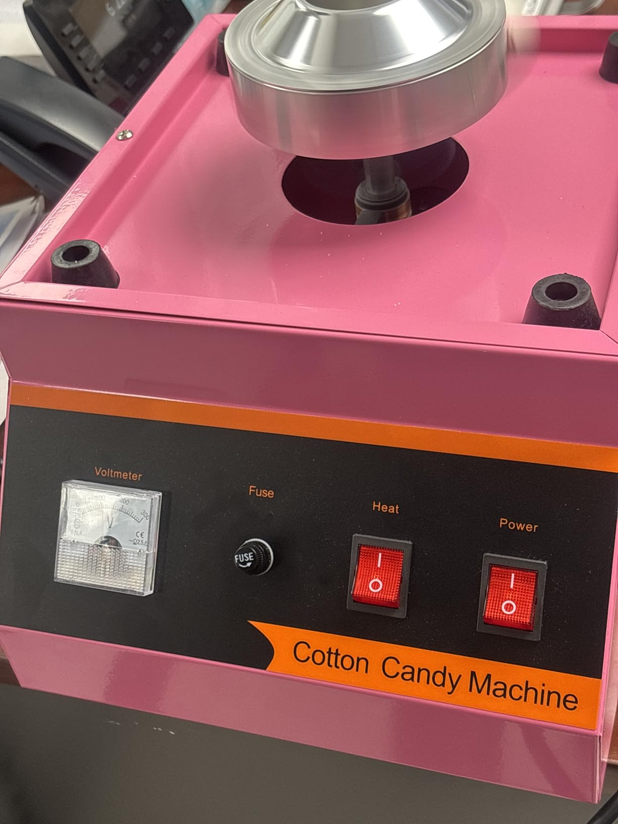 Commercial & Home Cotton Candy Machine 110V 1000W,3 Mins Fast Preheat, Stainless Steel, Easy to Operate & Clean for Birthday Party, Events & Commercial Use customer photo 1