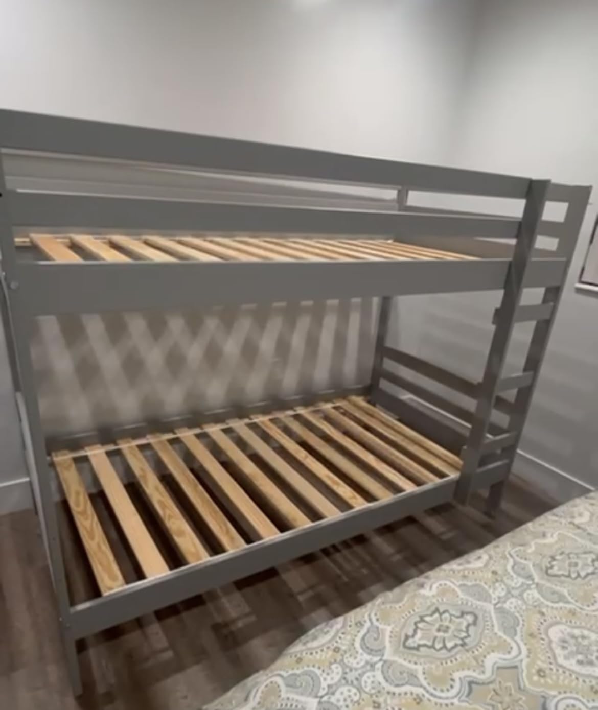 Twin Over Twin Bunk Bed for Kids - Solid Pine Wood with Full-Length Safety Rails & Hang-On Ladder - ASTM F1427 + 16 CFR 1213 Certified - Space-Saving Design customer photo 2