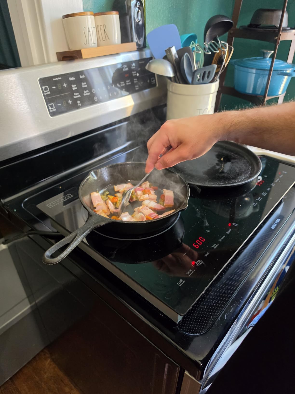 Empava Flex Induction Cooktop 2 Burner, Horz. Countertop/Drop-in, Plug in | cTUVus Certification, 3 Preset Modes, 18 Power & Temperature Levels, 1-599 Min Timer, Pan Sensor, Safety lock, Pause, 1800W customer photo 1