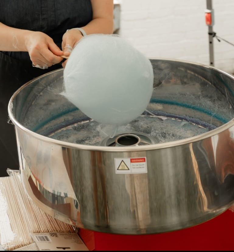 VEVOR Electric Cotton Candy Machine with Cart, 1000W Commercial Candy Floss Maker with Stainless Steel Bowl, Sugar Scoop and Drawer, Perfect for Home, Kids Birthday, Family Party, Blue customer photo 1