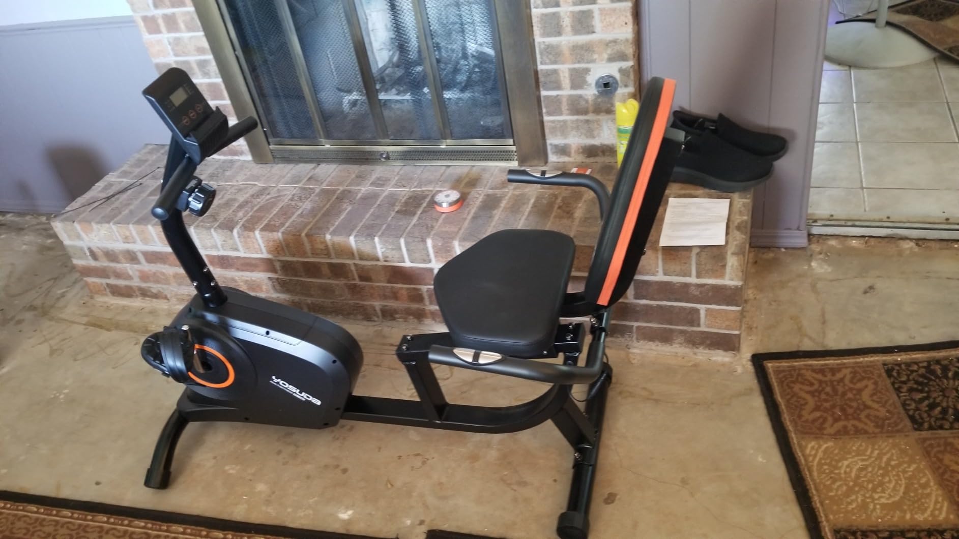 YOSUDA Recumbent Exercise Bike for Home,Magnetic Staionary Bike for Seniors/Adults with Adjustable Seat, 350LB Capacity, 16-level Resistance, LCD Monitor & Pulse Sensors customer photo 1