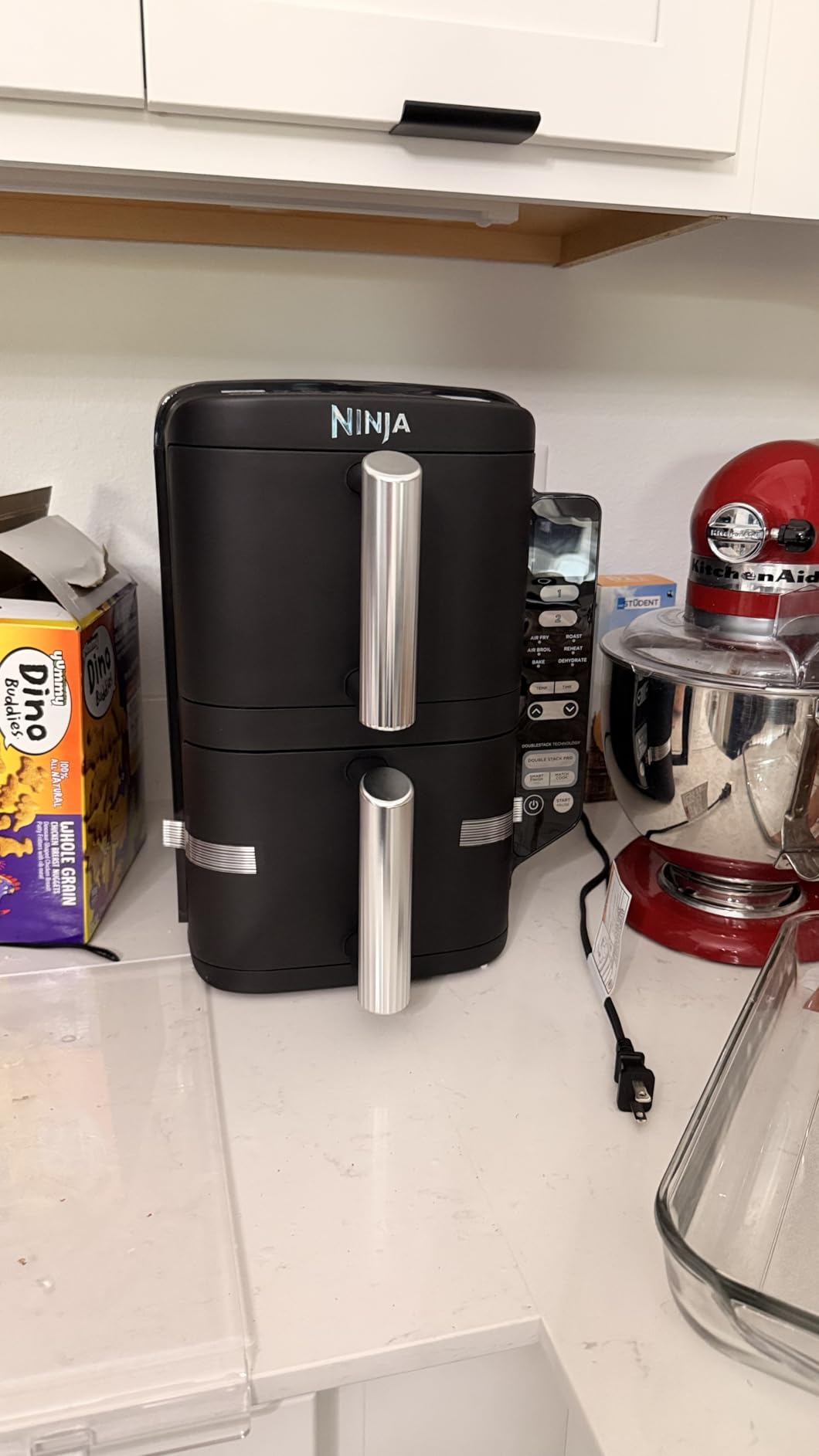 Ninja DoubleStack Air Fryer, 8 Qt, 6-in-1, Black, SL201 - Cooks 4 Foods at Once, Smart Finish, Match Cook customer photo 1